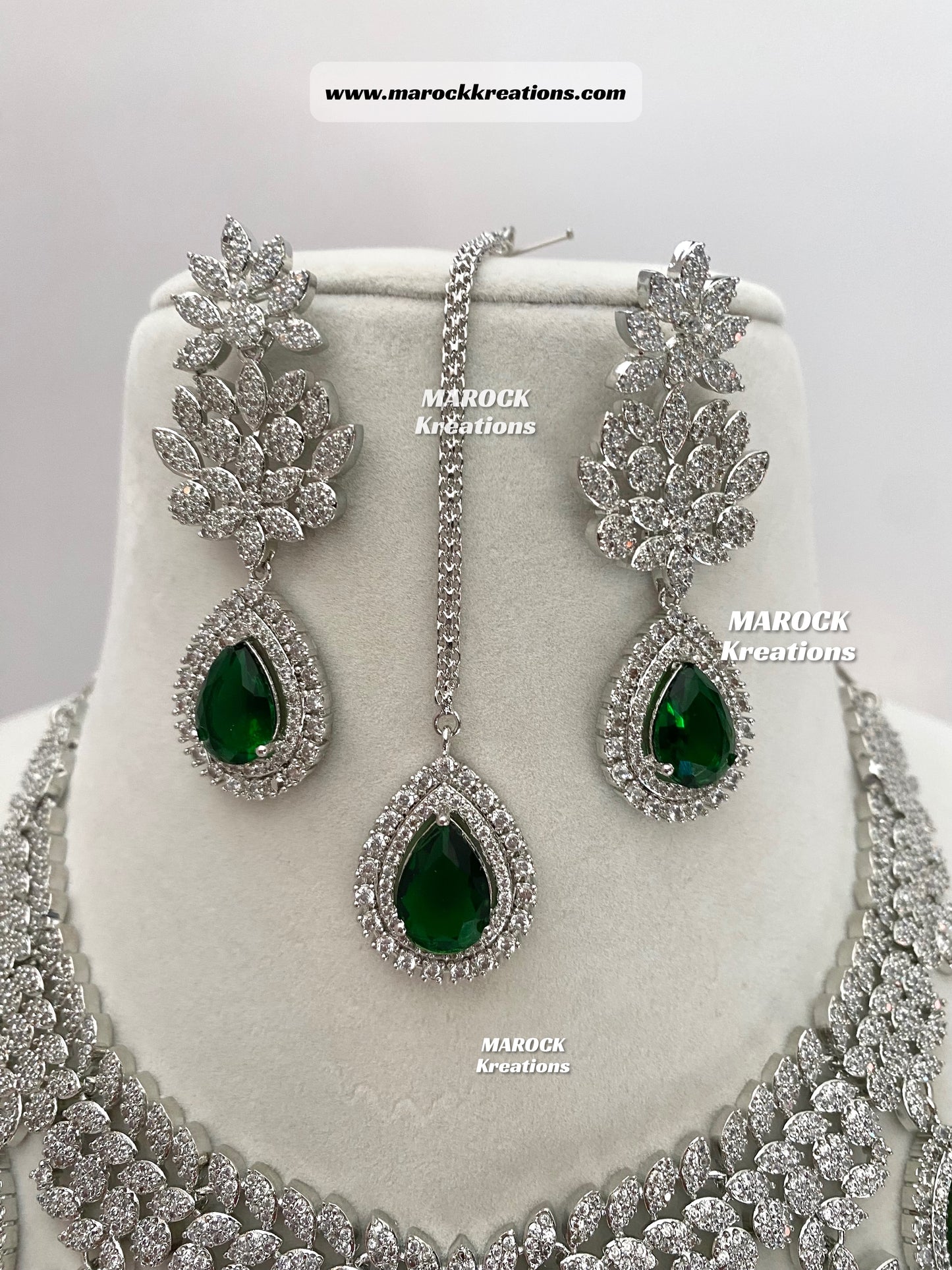 American Diamond Statement Necklace set