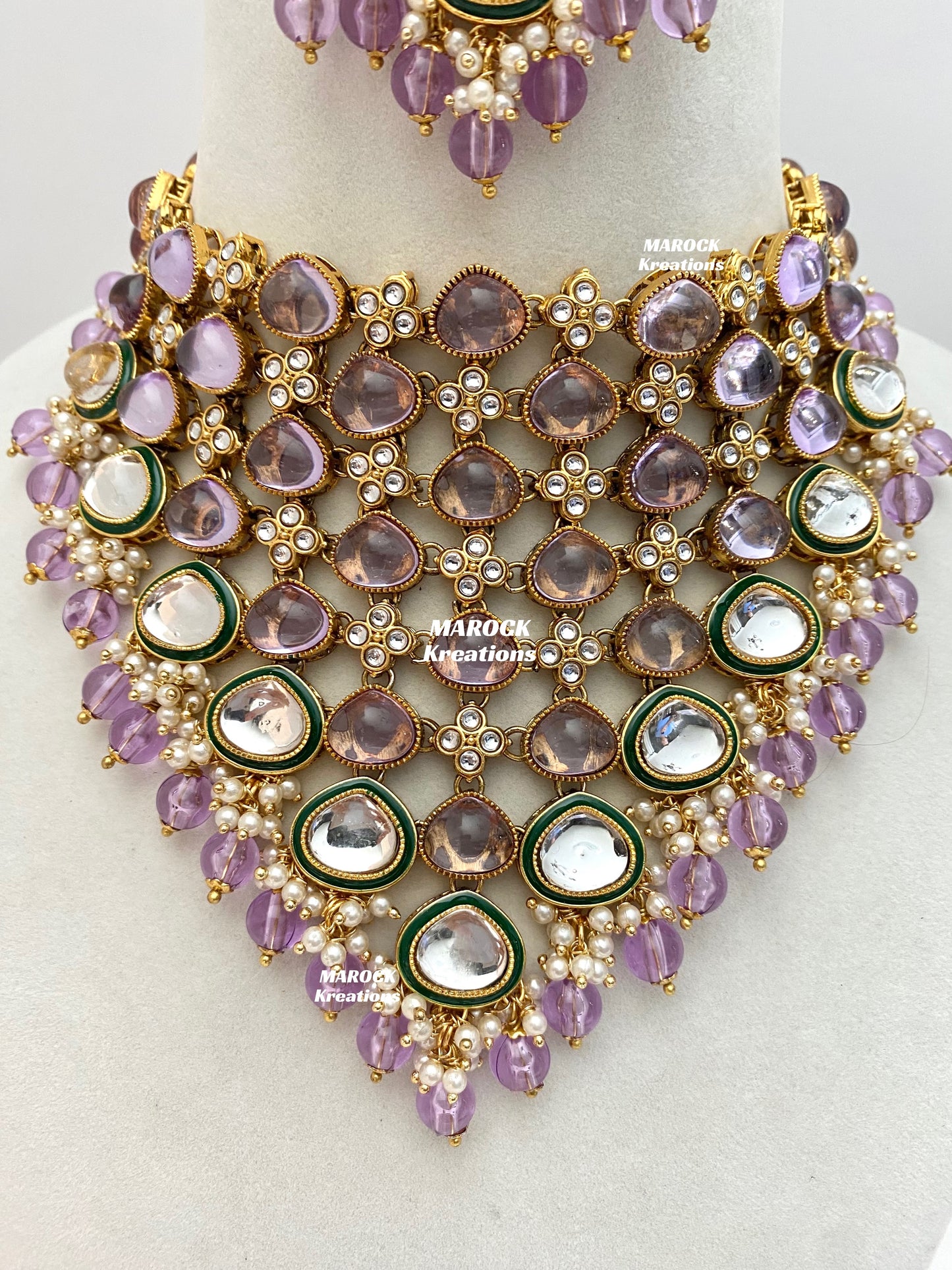Connie Premium Quality Statement Kundan Necklace/Bridal set