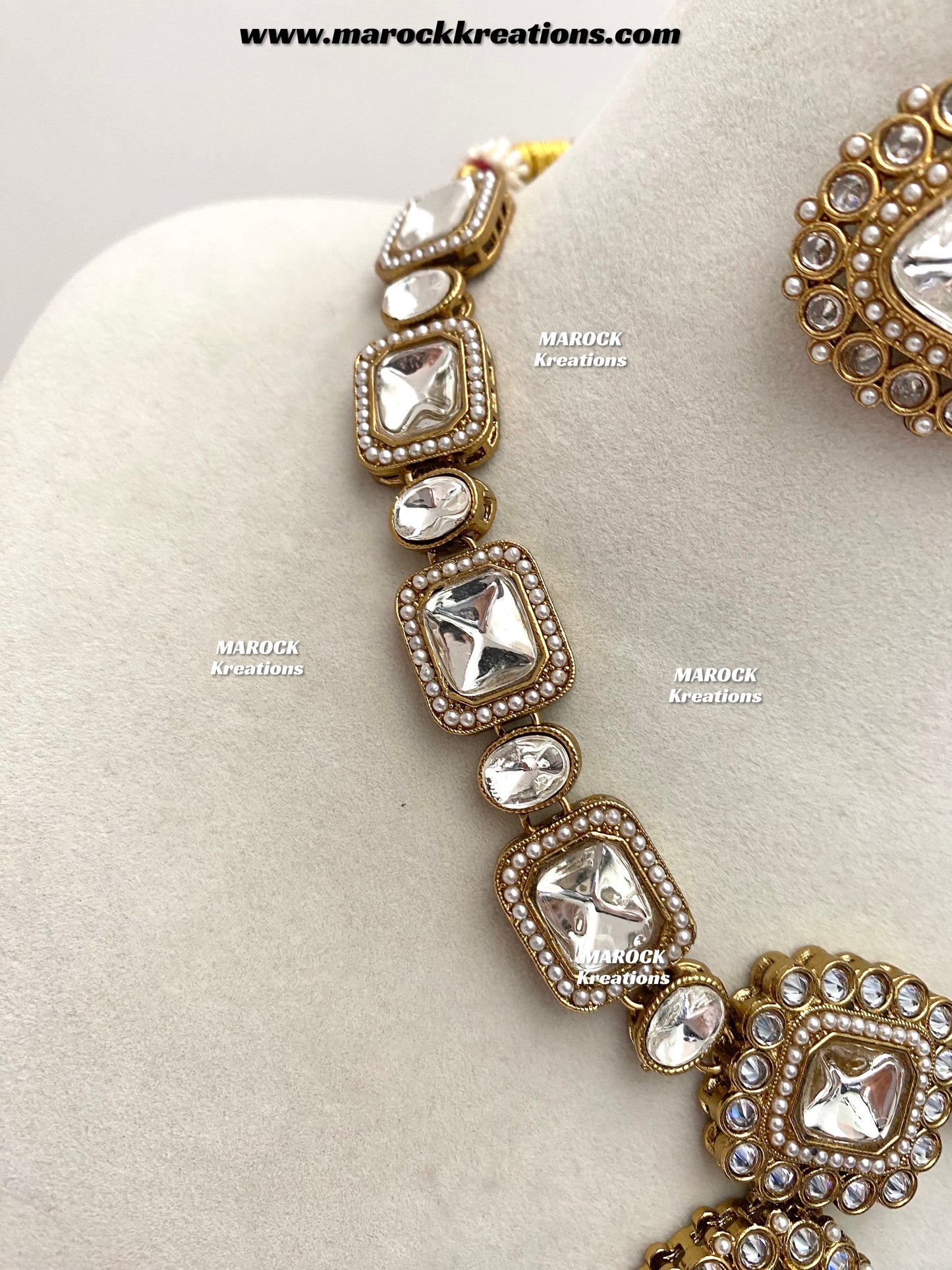 Syeda Premium Quality Kundan statement necklace set