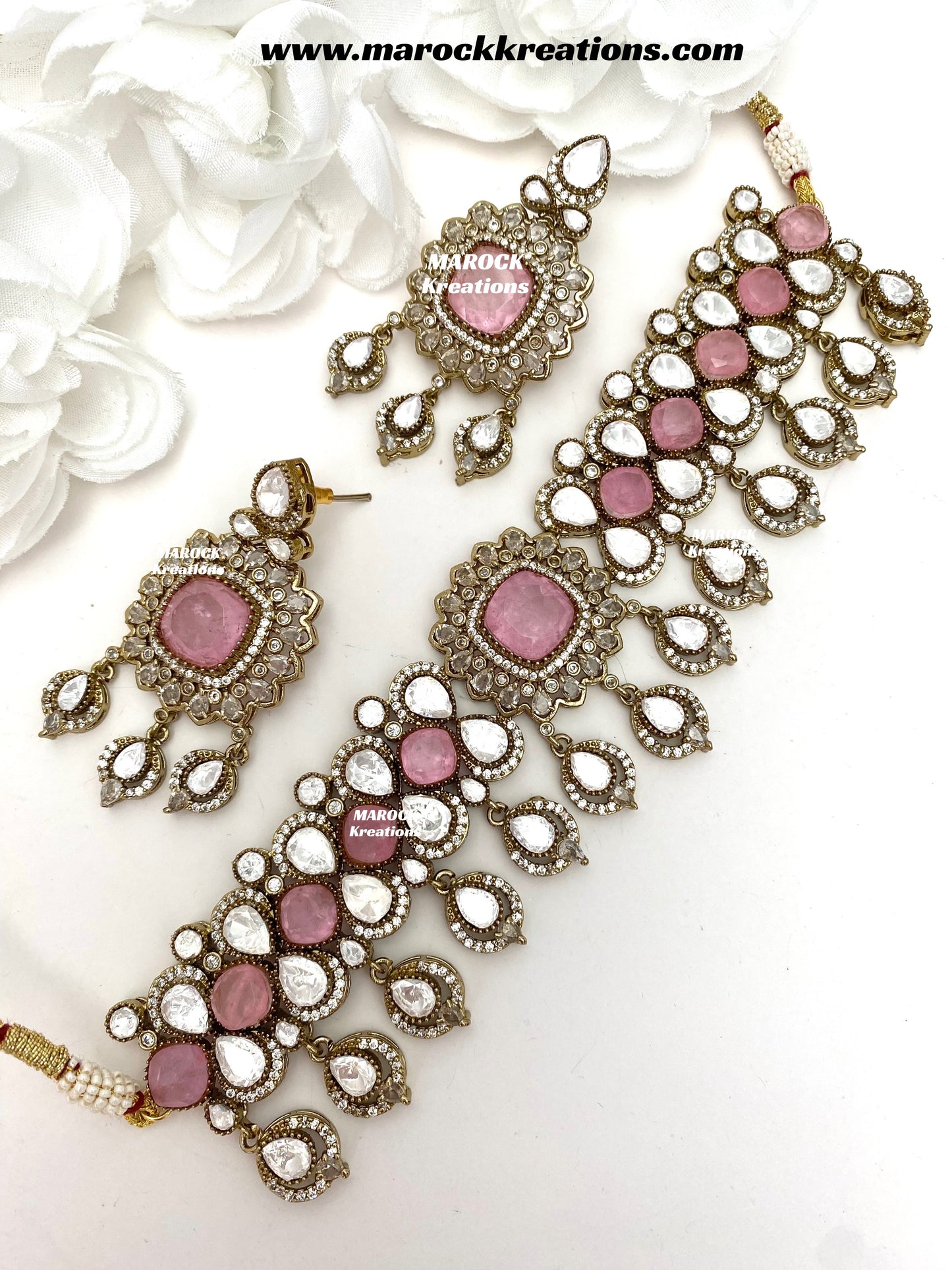 Vinny Premium Quality Moissanite Kundan Statement choker set