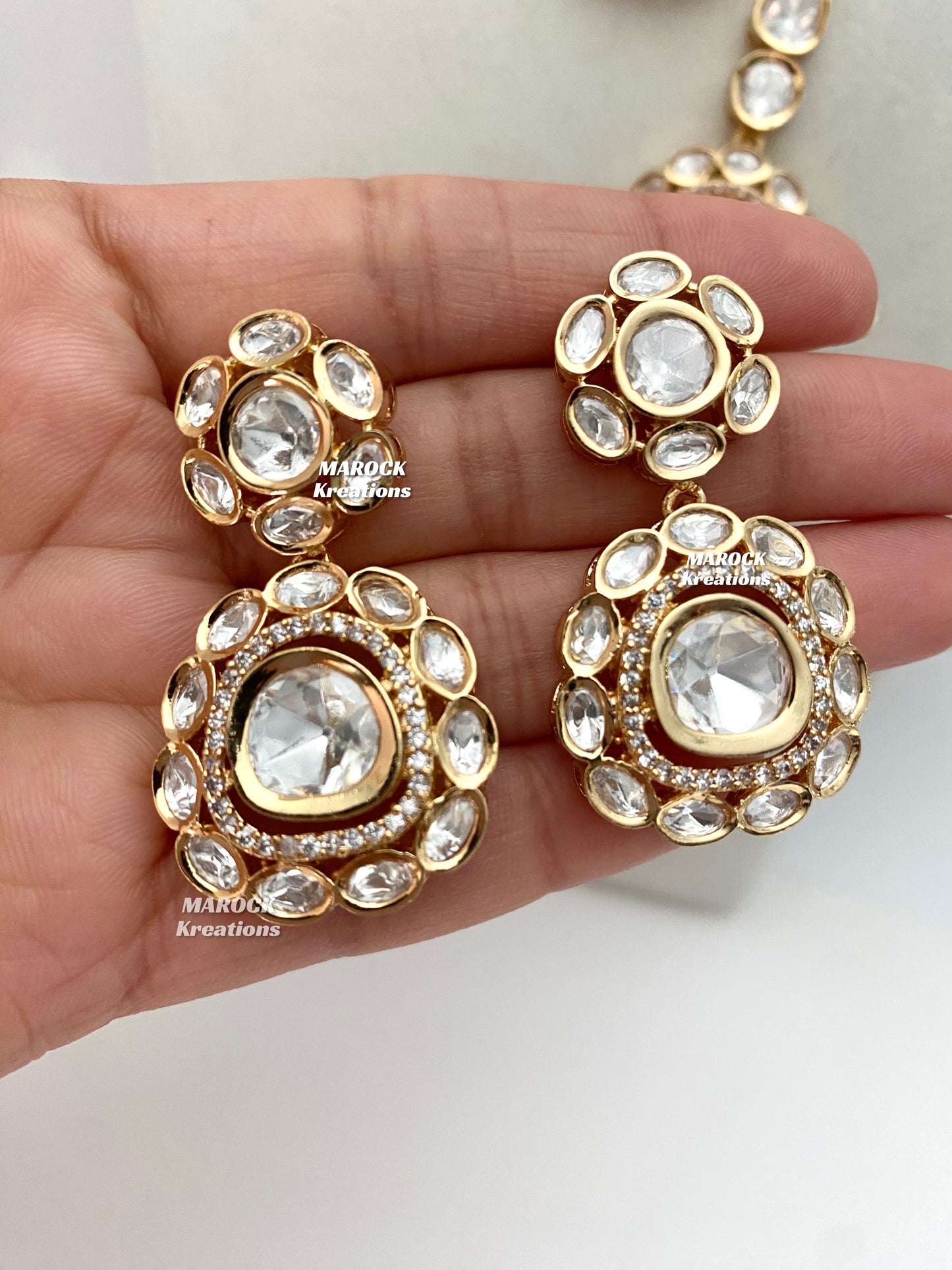 Abida Tyani inspired Premium Quality Kundan Necklace set