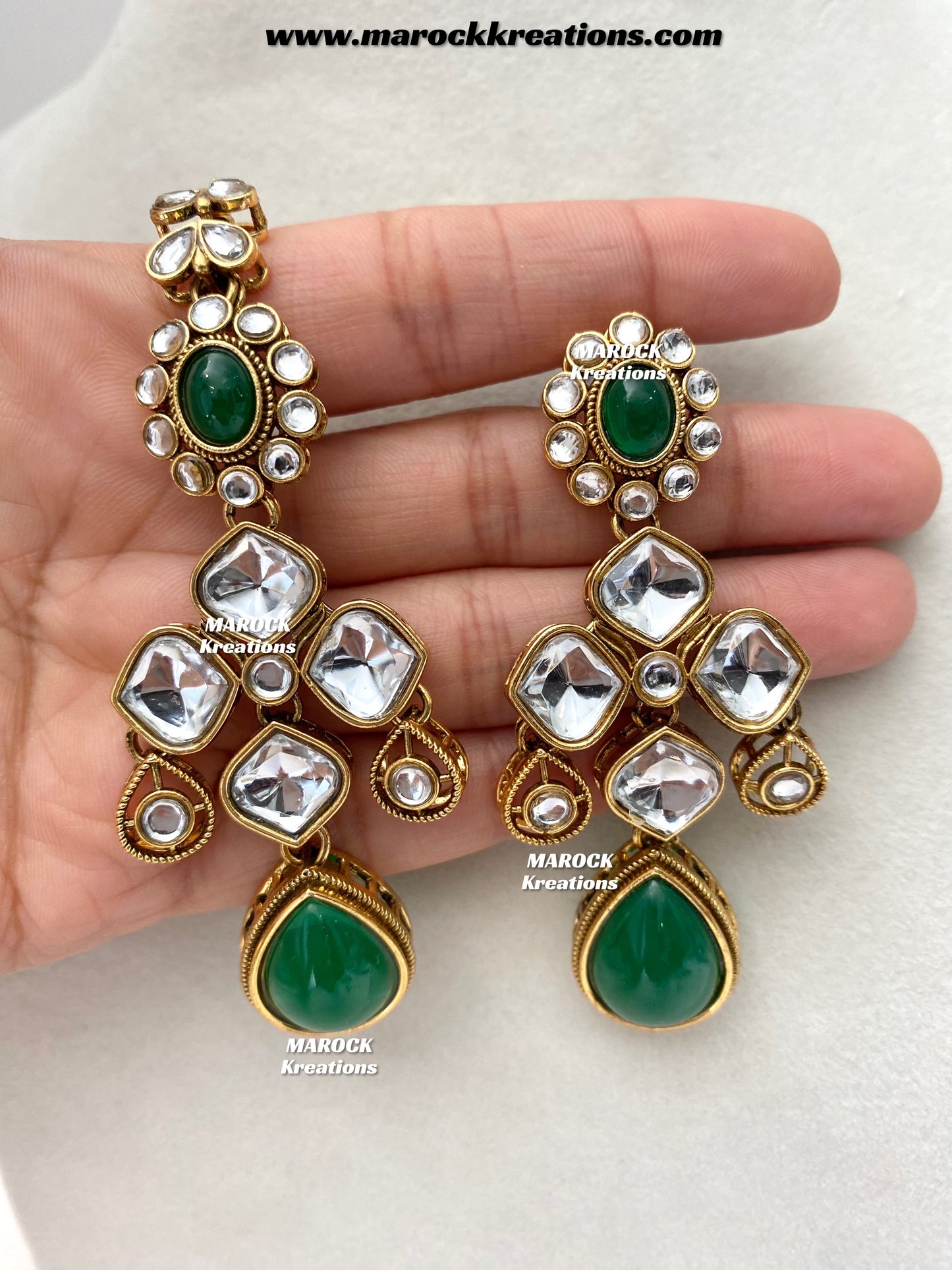 Romana Premium Quality Kundan Statement Necklace set
