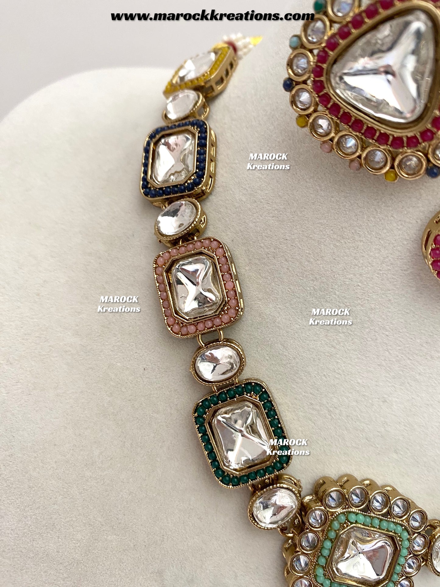 Anum Premium Quality Kundan statement necklace set