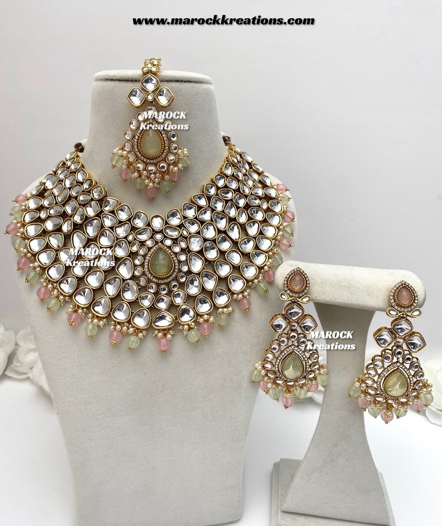Ruhi Premium Quality Statement Kundan Necklace/Bridal set