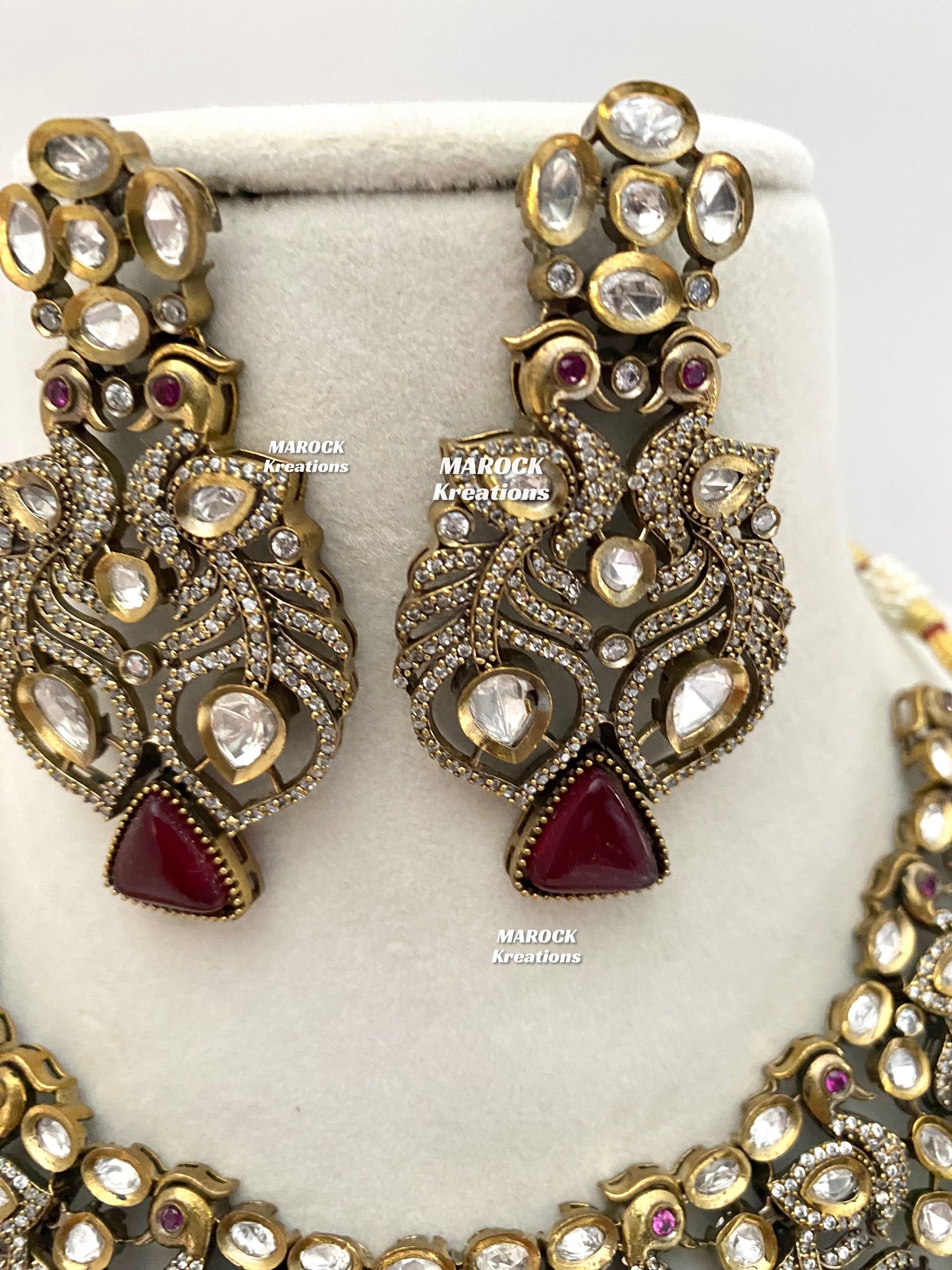 Anisha Sabyasachi inspired Premium Quality Moissanite Kundan Statement Necklace set
