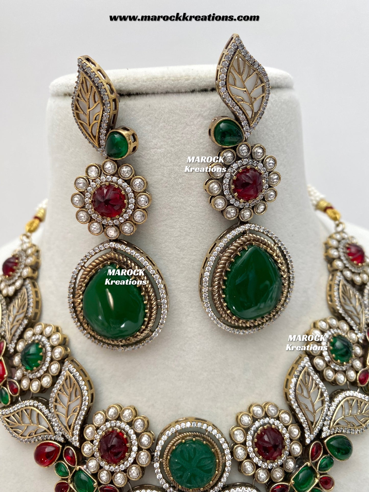 Angela Sabyasachi inspired Premium Quality Moissanite Kundan Necklace set