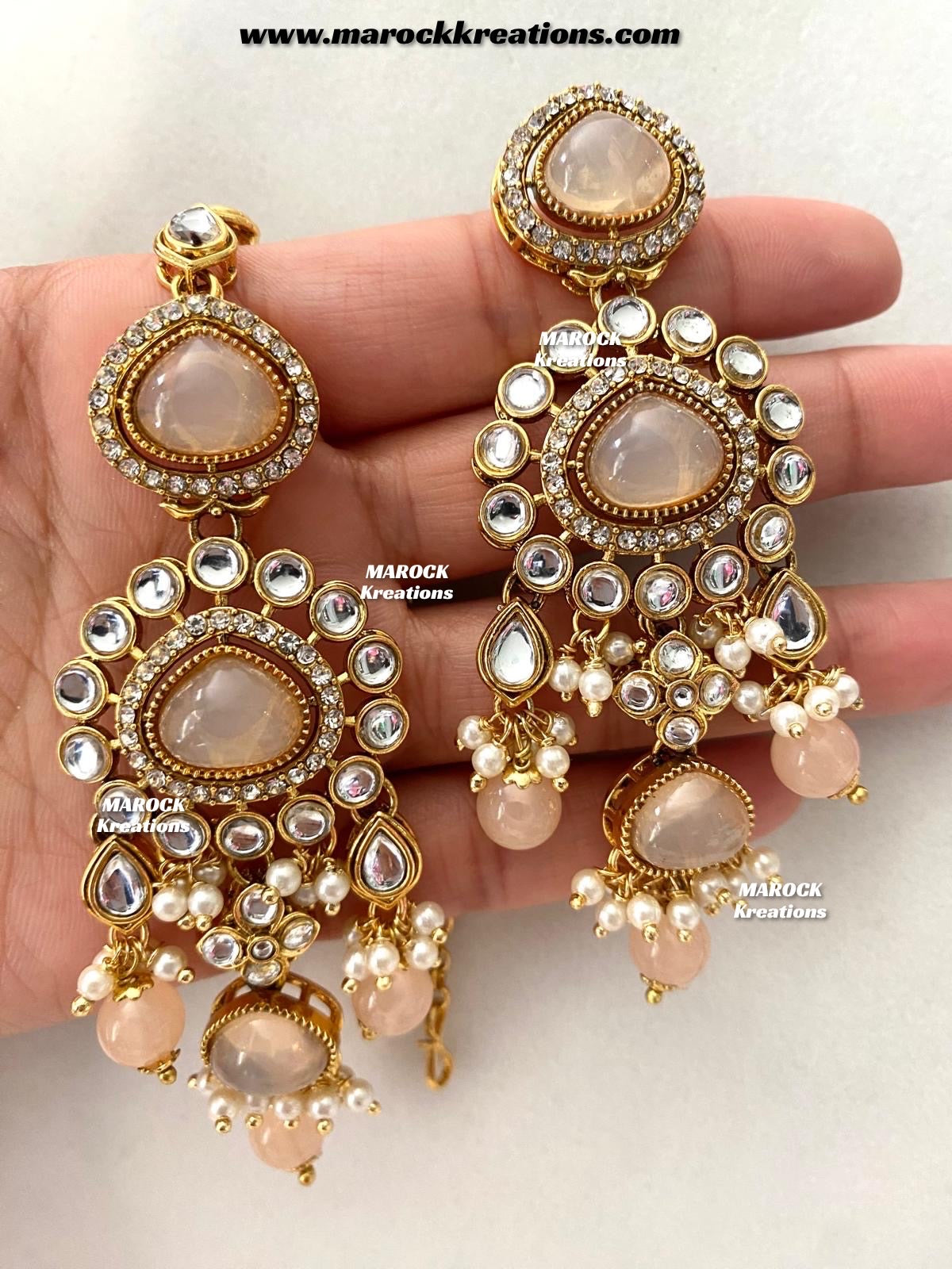 Harsha Premium Quality Kundan and Monalisa stone Statement Necklace set