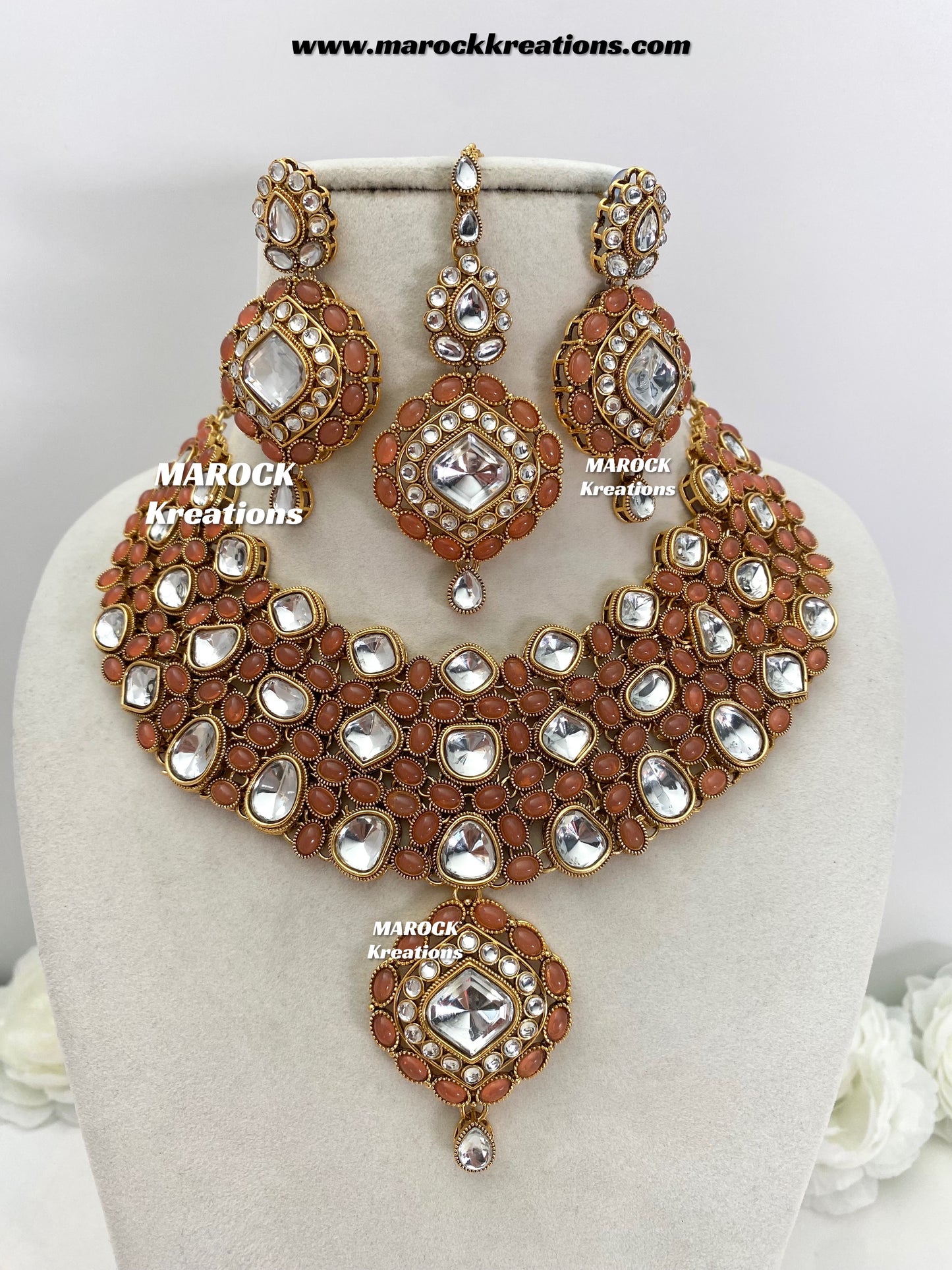 Roksana Sabyasachi inspired Premium Quality Kundan Statement Necklace set