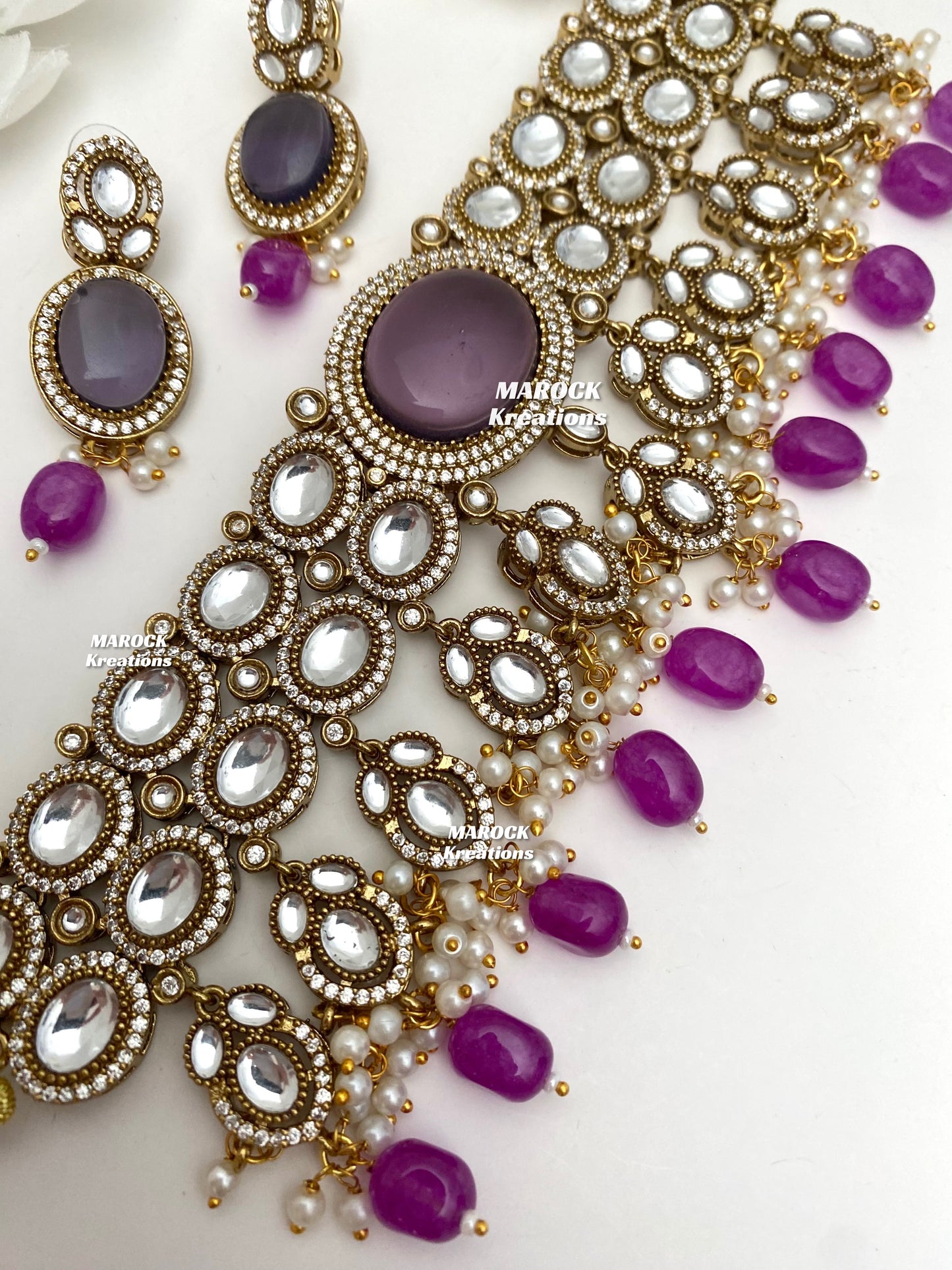 Danica Sabyasachi inspired Premium Quality Moissanite Kundan Statement Choker set