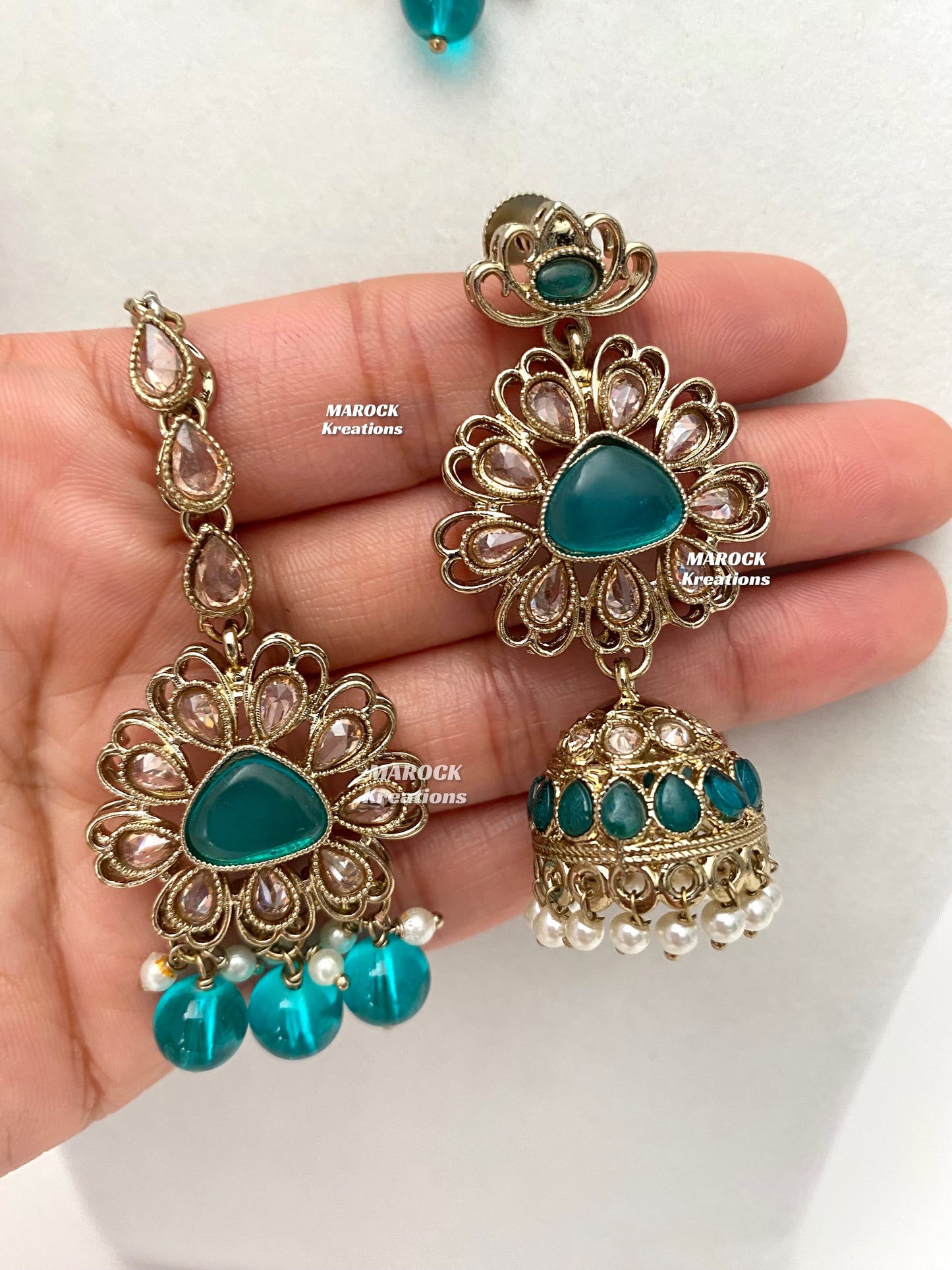 Amaira Antique Gold Polki choker set