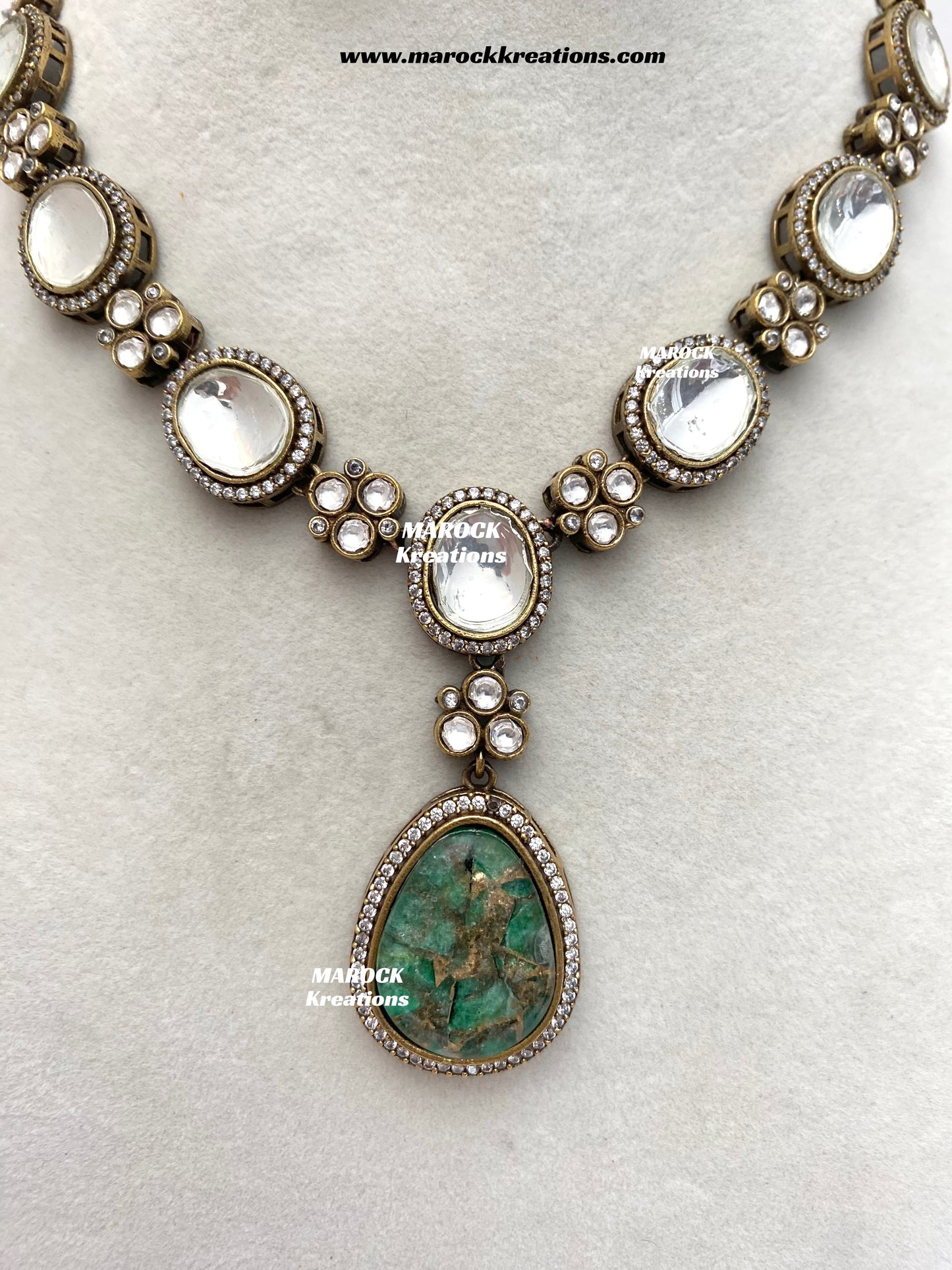 Sanjida Tyani inspired Victorian Kundan Statement Necklace set