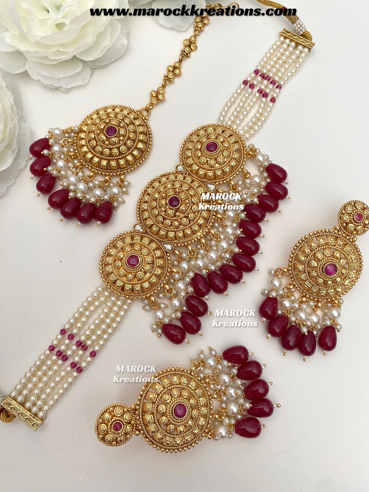 Anuja Premium Quality Gold Plated statement choker set