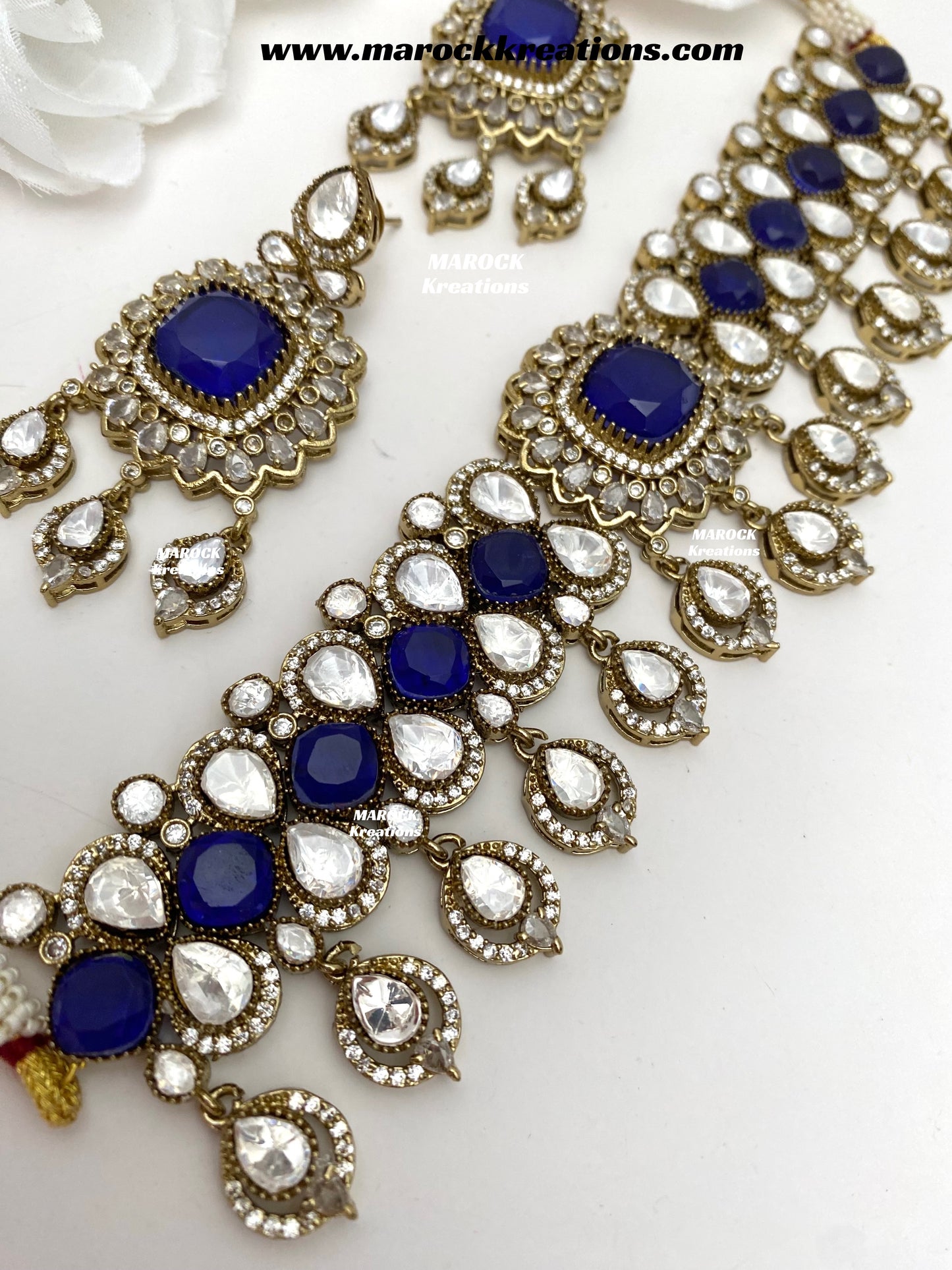 Vinny Premium Quality Moissanite Kundan Statement choker set