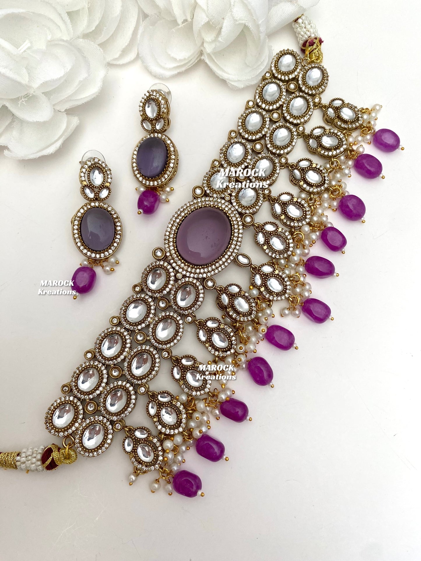 Danica Sabyasachi inspired Premium Quality Moissanite Kundan Statement Choker set