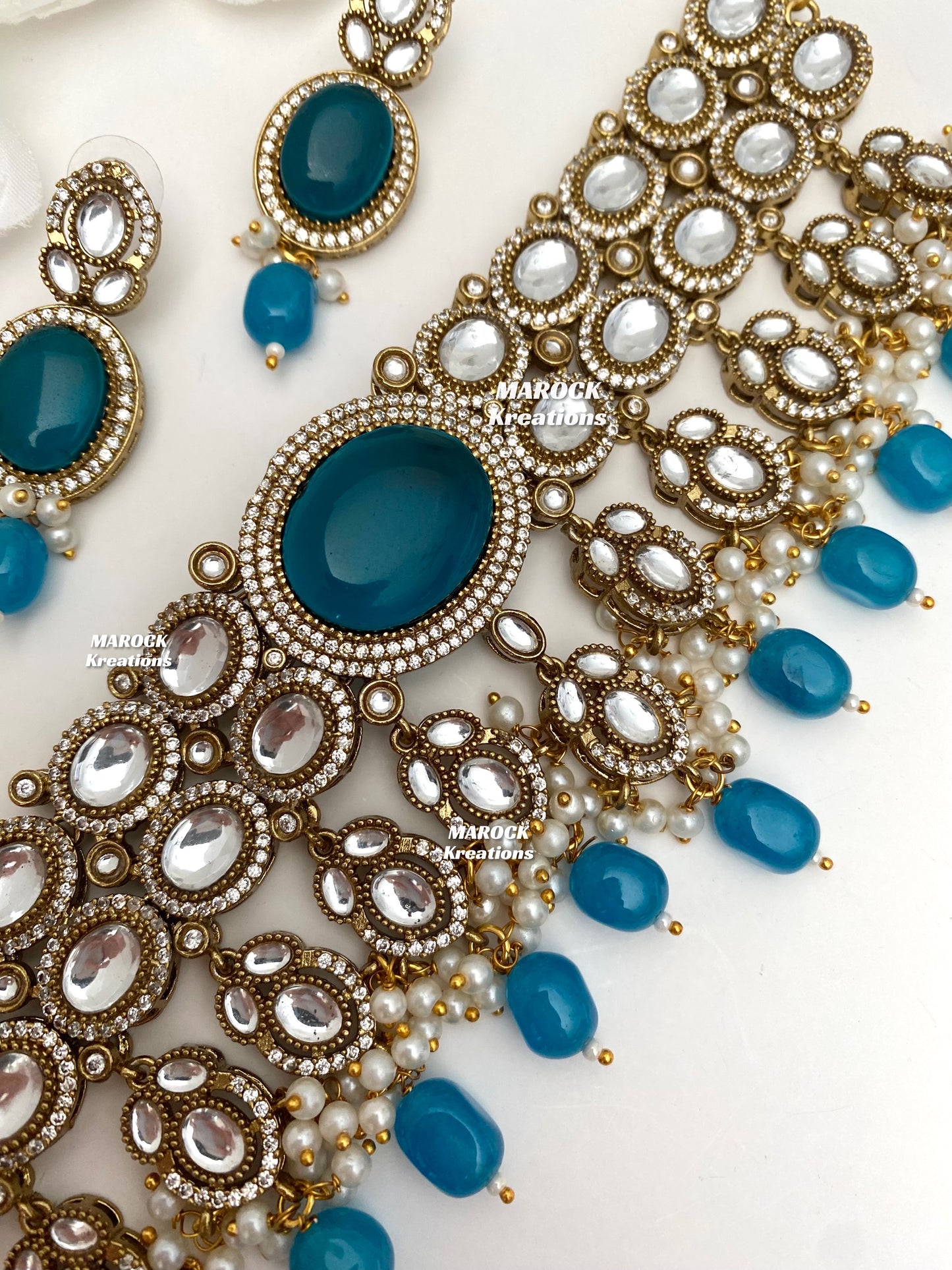 Danica Sabyasachi inspired Premium Quality Moissanite Kundan Statement Choker set