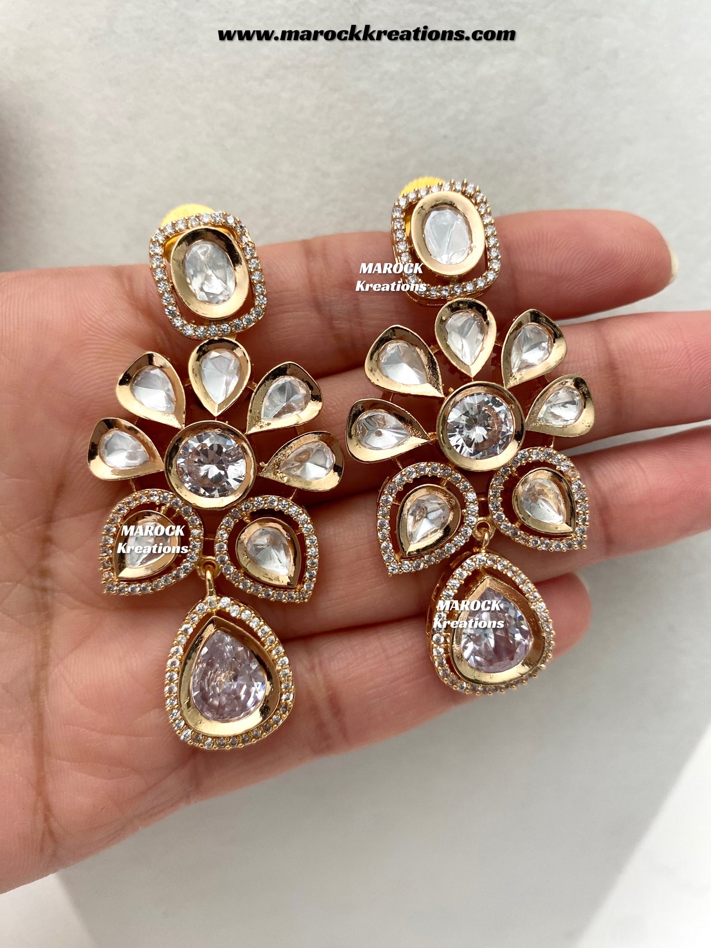 Mahnoor Premium Quality Tyani inspired Gold plated statement necklace set