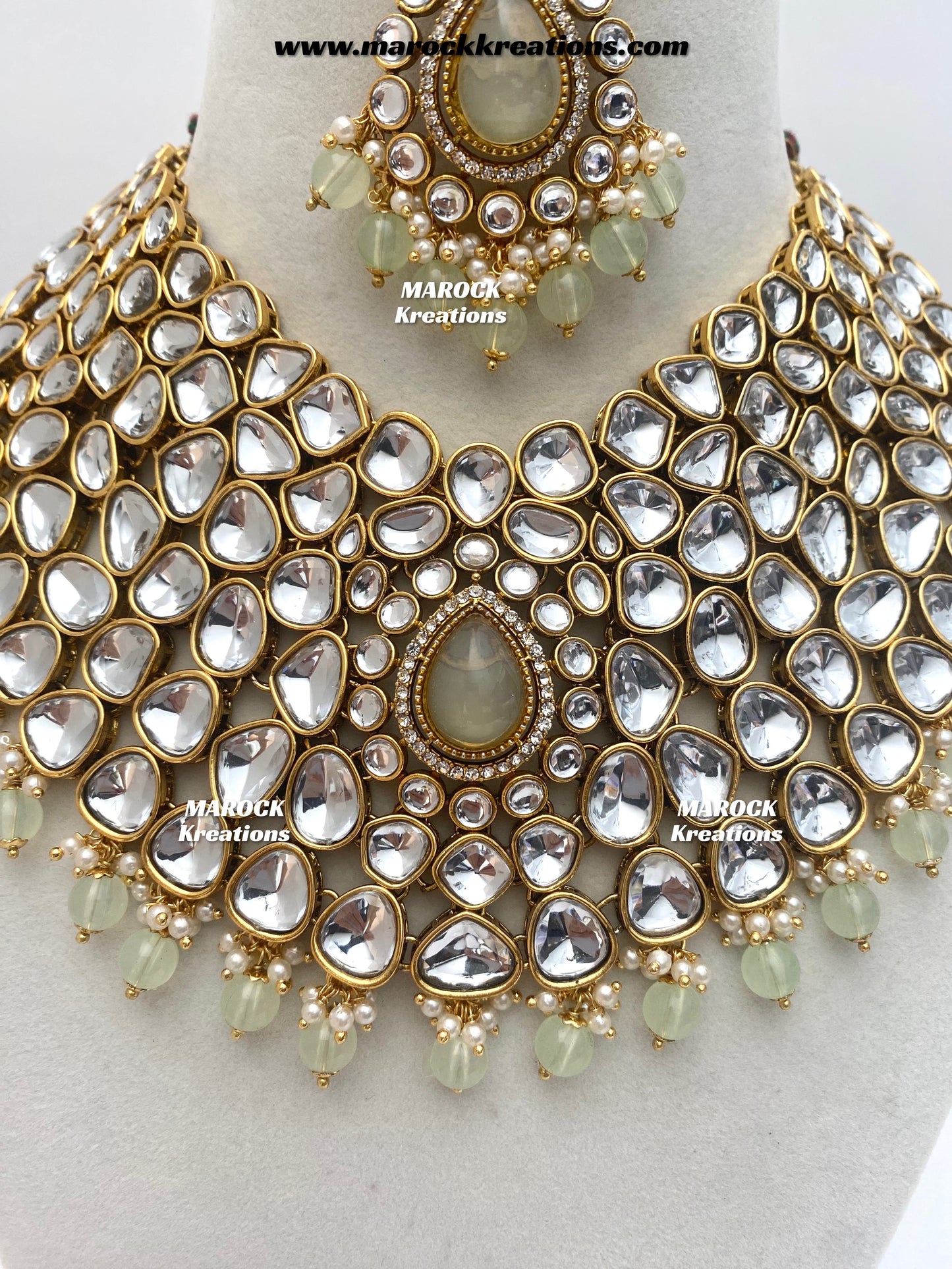 Ruhi Premium Quality Statement Kundan Necklace/Bridal set