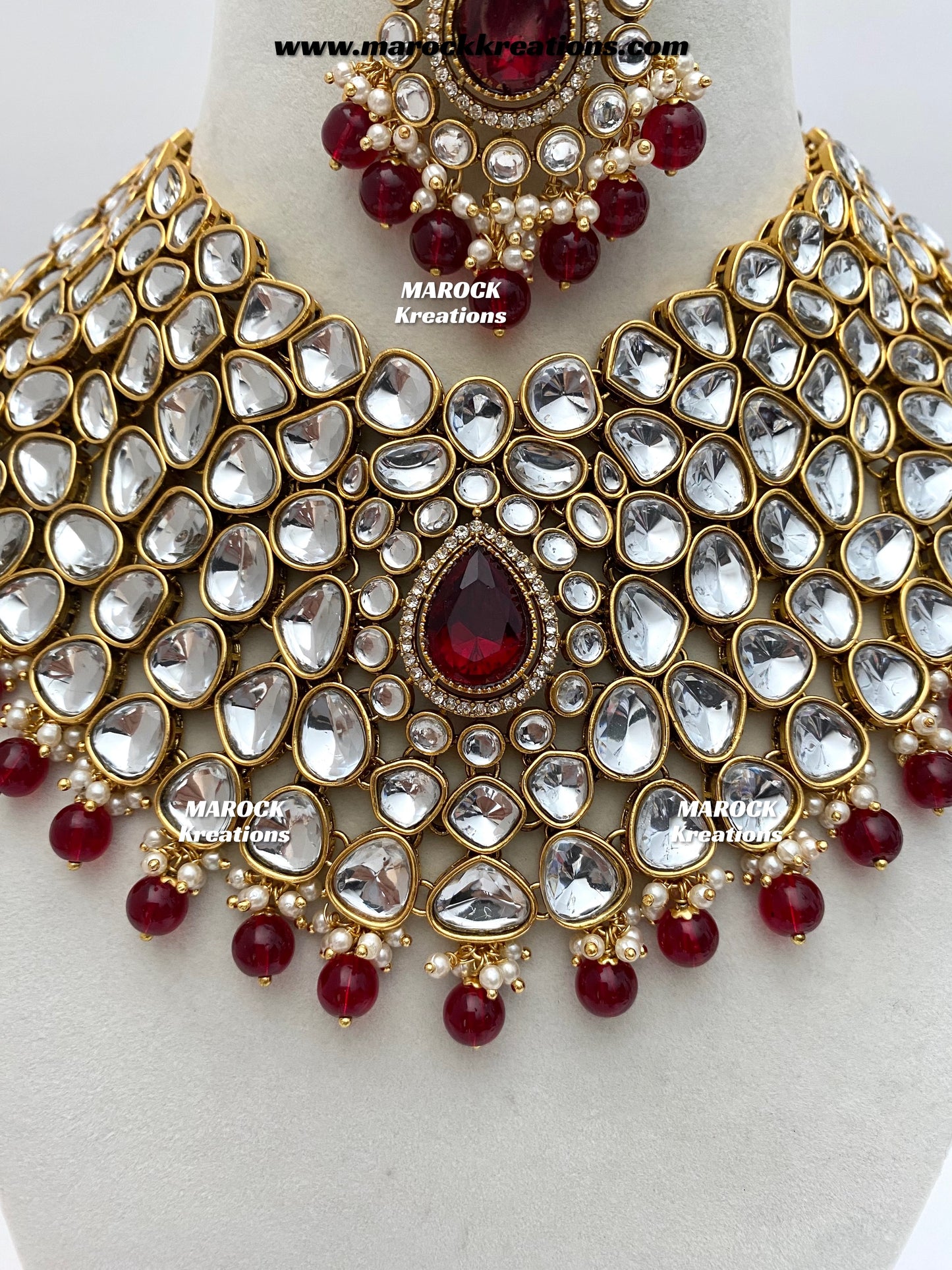Ruhi Premium Quality Statement Kundan Necklace/Bridal set