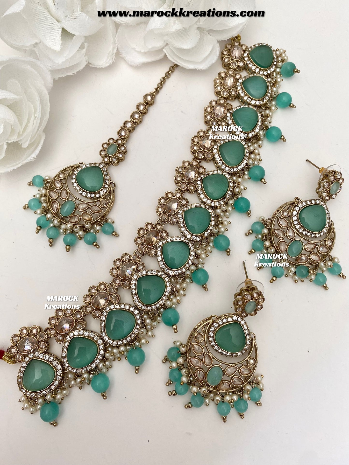 Kinjal Premium Quality Polki and Monalisa Statement Choker set