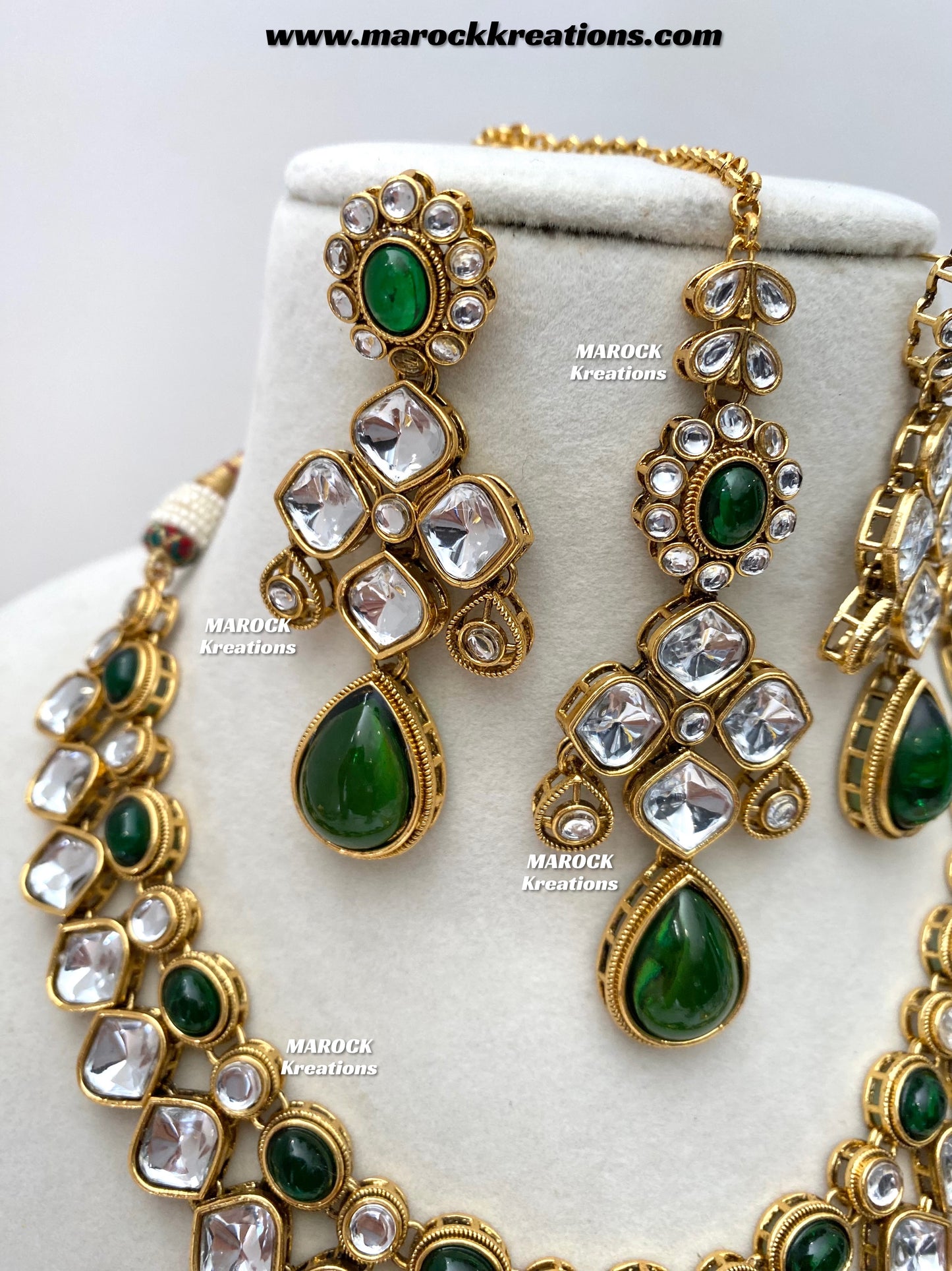 Romana Premium Quality Kundan Statement Necklace set