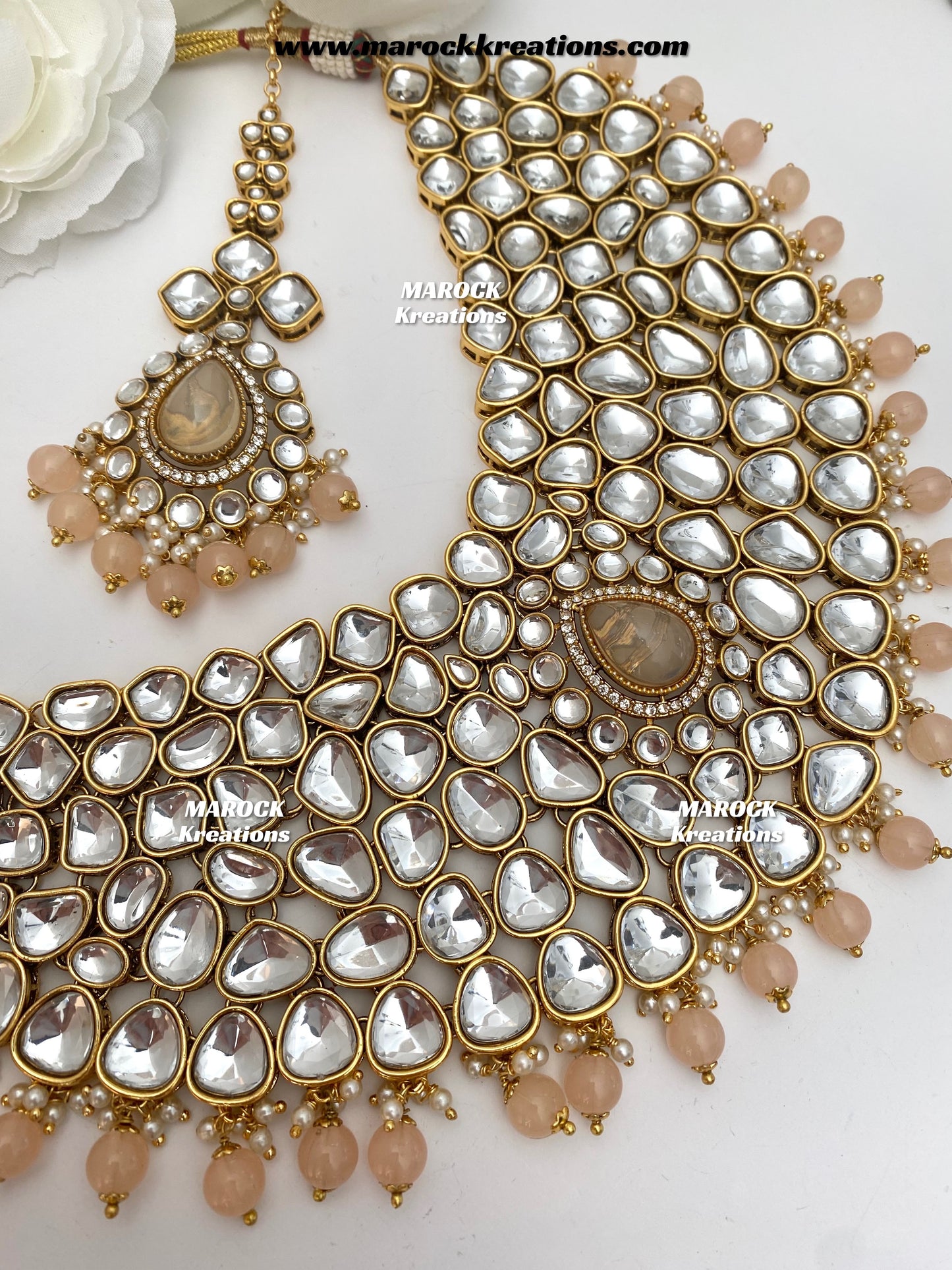 Ruhi Premium Quality Statement Kundan Necklace/Bridal set