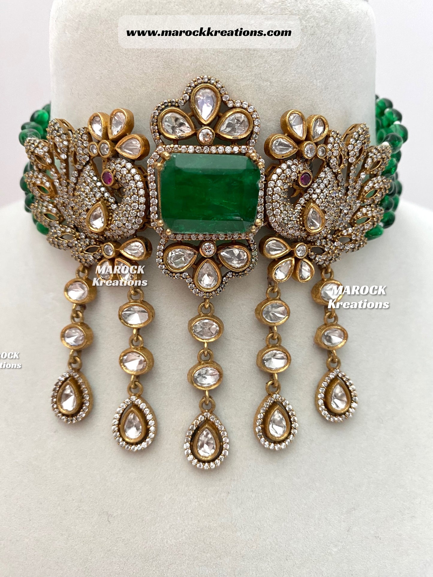 Premium Quality Tyani inspired Kundan gold plated statement choker set