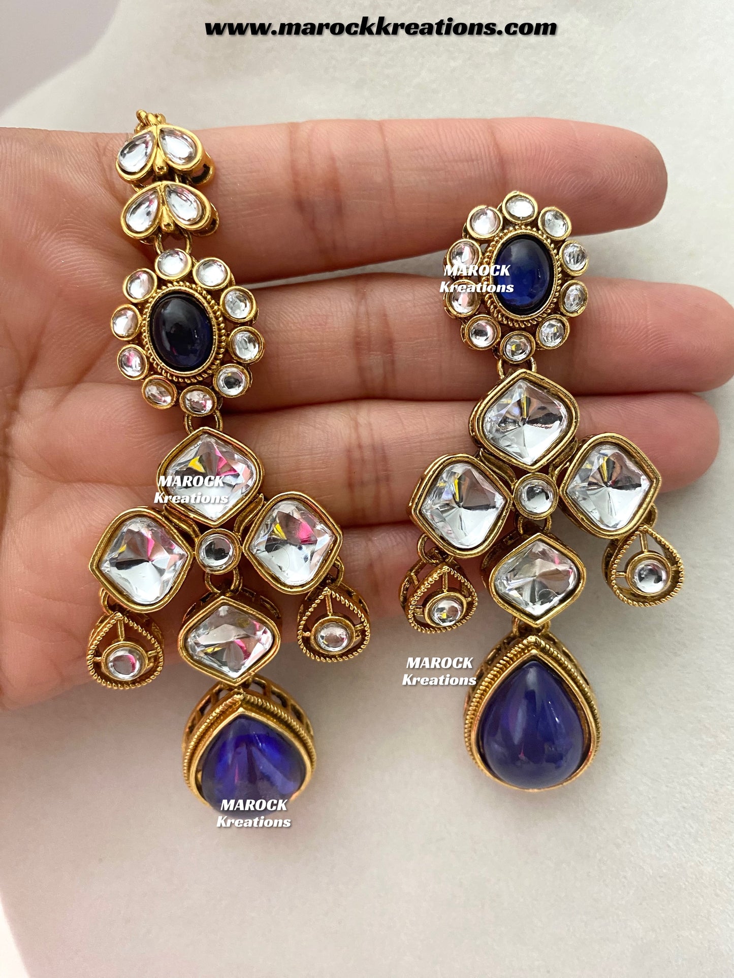 Romana Premium Quality Kundan Statement Necklace set