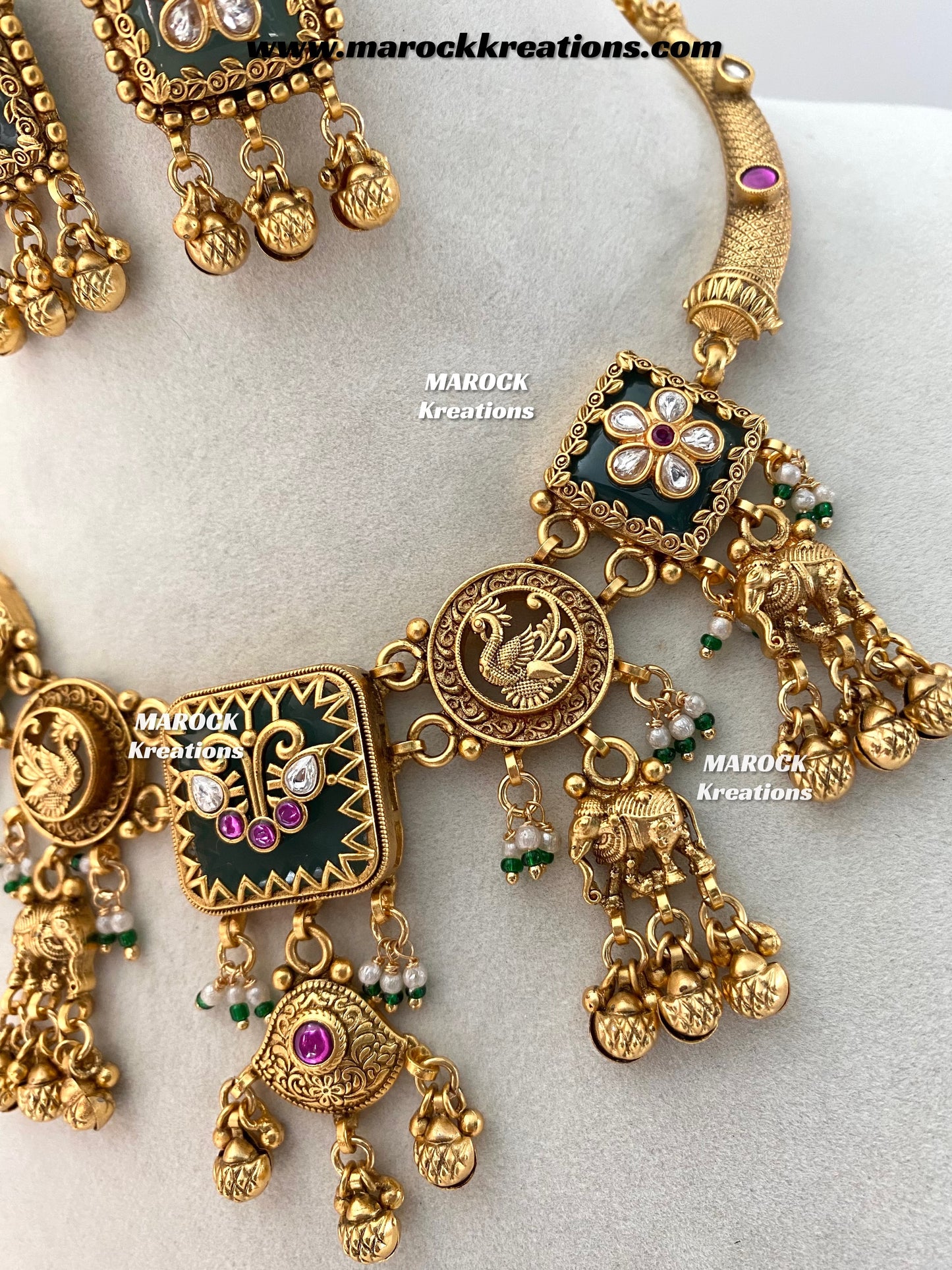 Kamini Premium Quality exclusive Gold Plated heritage necklace set