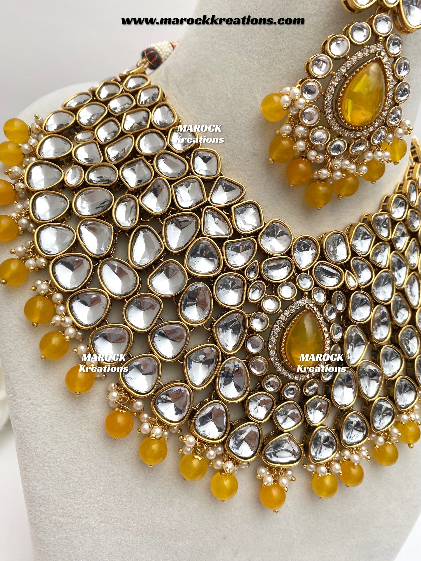 Ruhi Premium Quality Statement Kundan Necklace/Bridal set