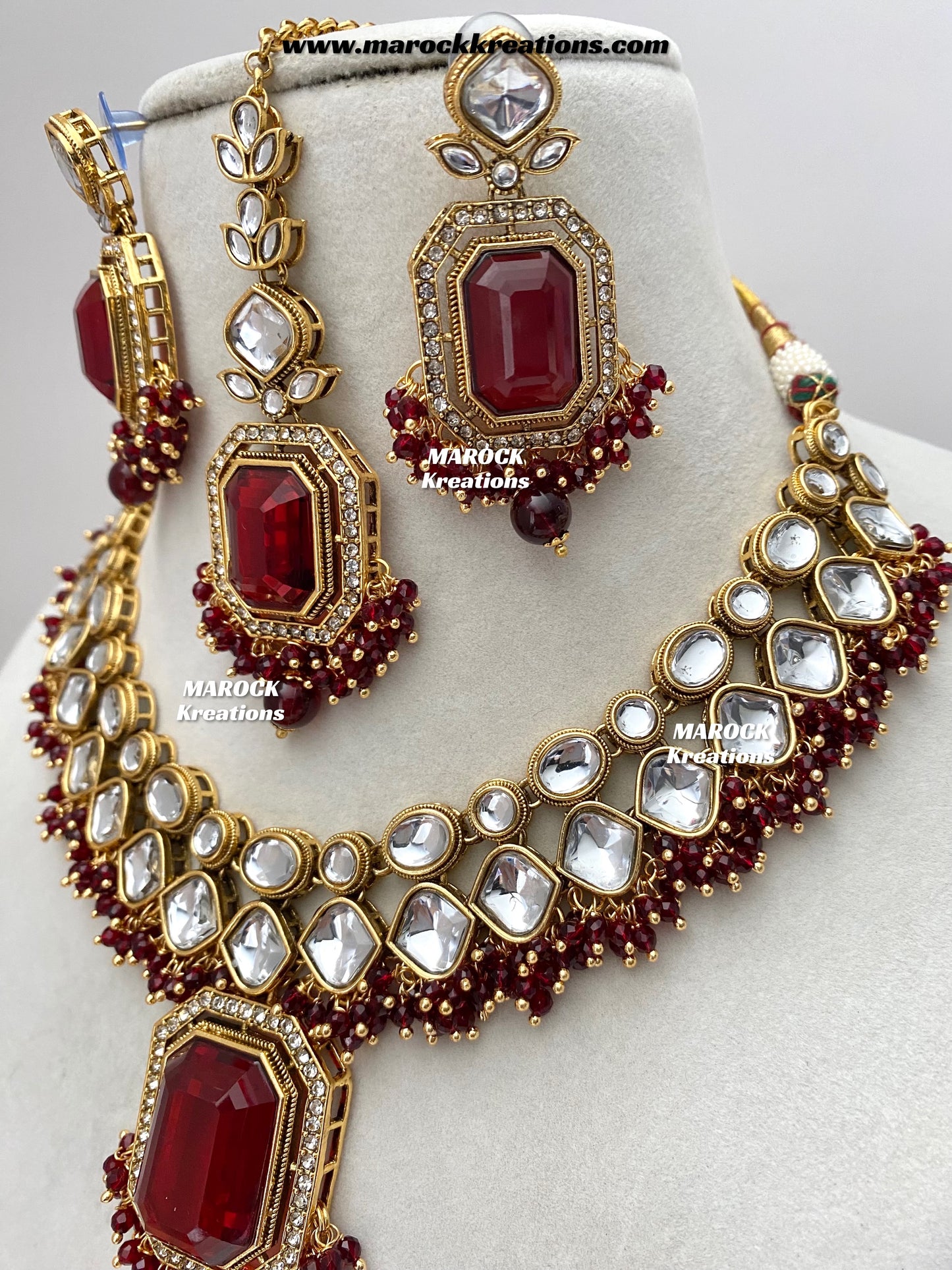 Shabnam Premium Quality Kundan Statement Necklace set