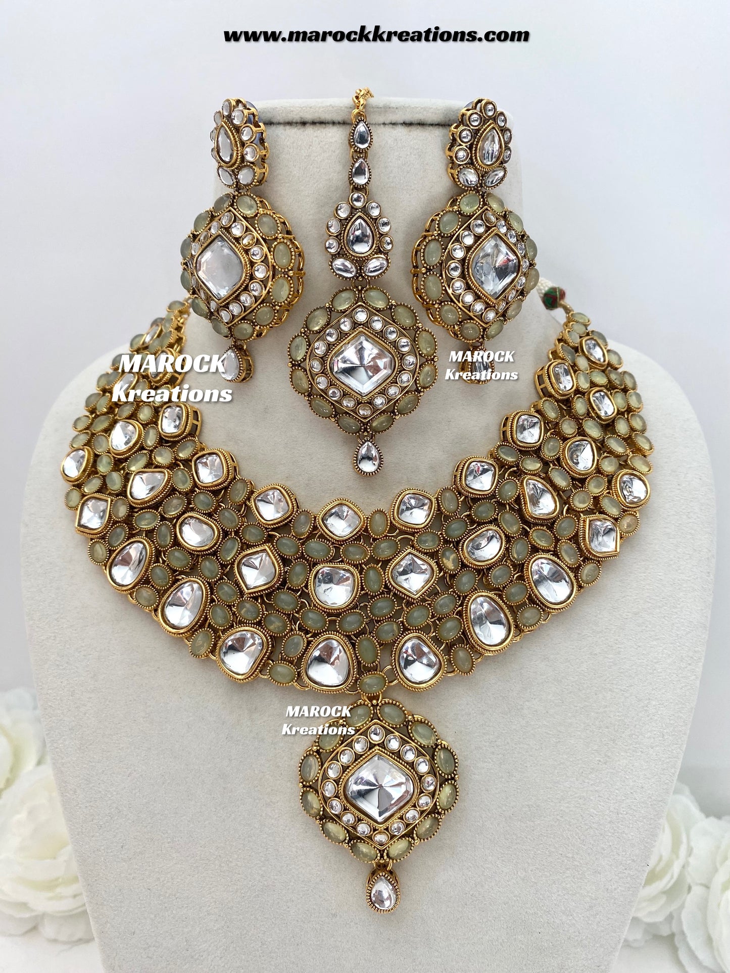 Roksana Sabyasachi inspired Premium Quality Kundan Statement Necklace set