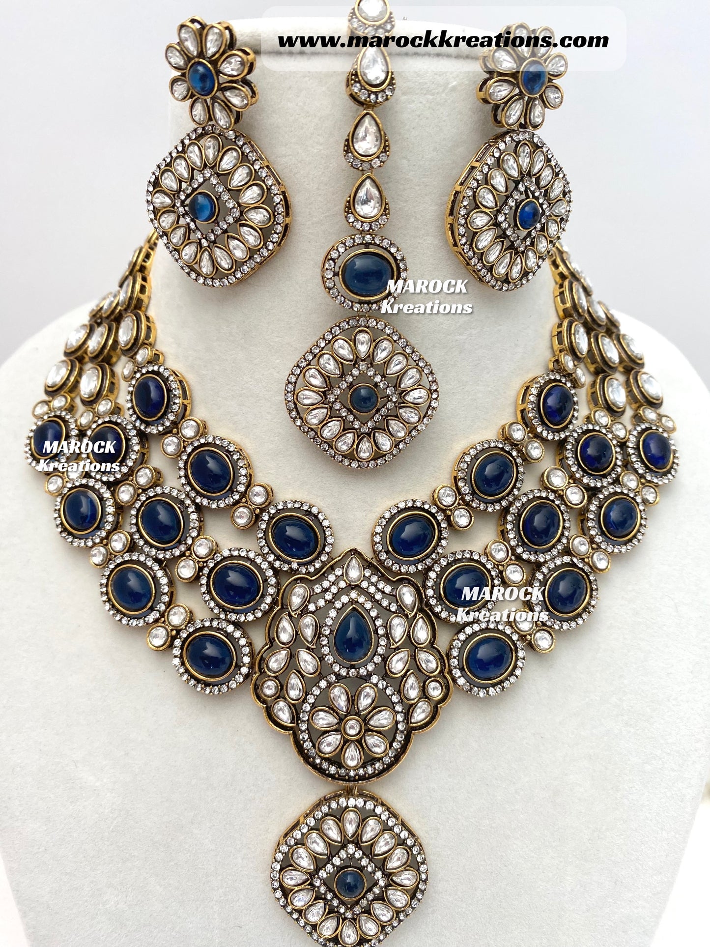 Jessie Tyani inspired Victorian Kundan Statement Necklace set