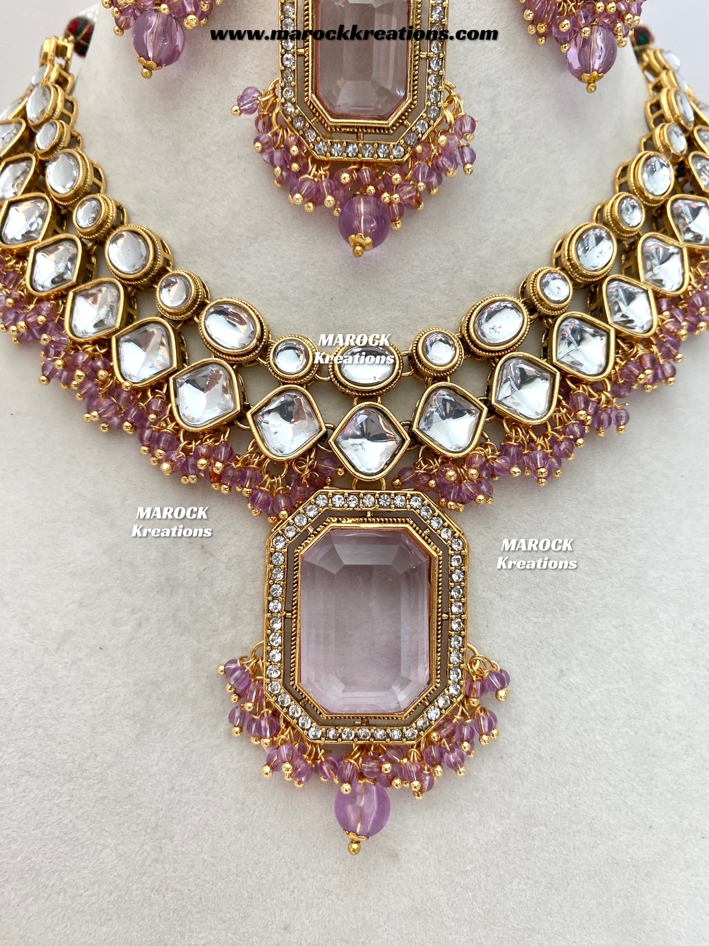 Shabnam Premium Quality Kundan Statement Necklace set