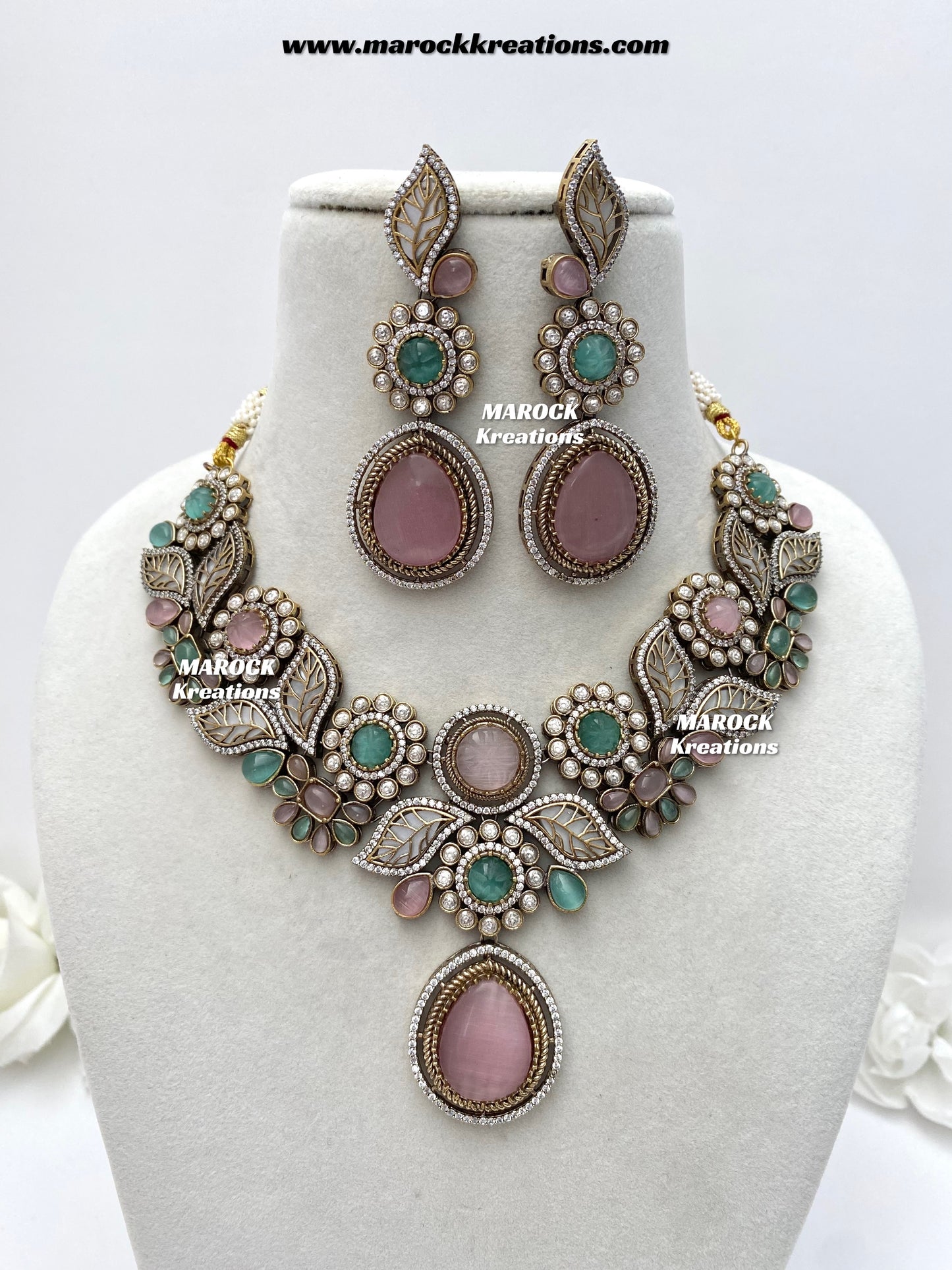 Angela Sabyasachi inspired Premium Quality Moissanite Kundan Necklace set