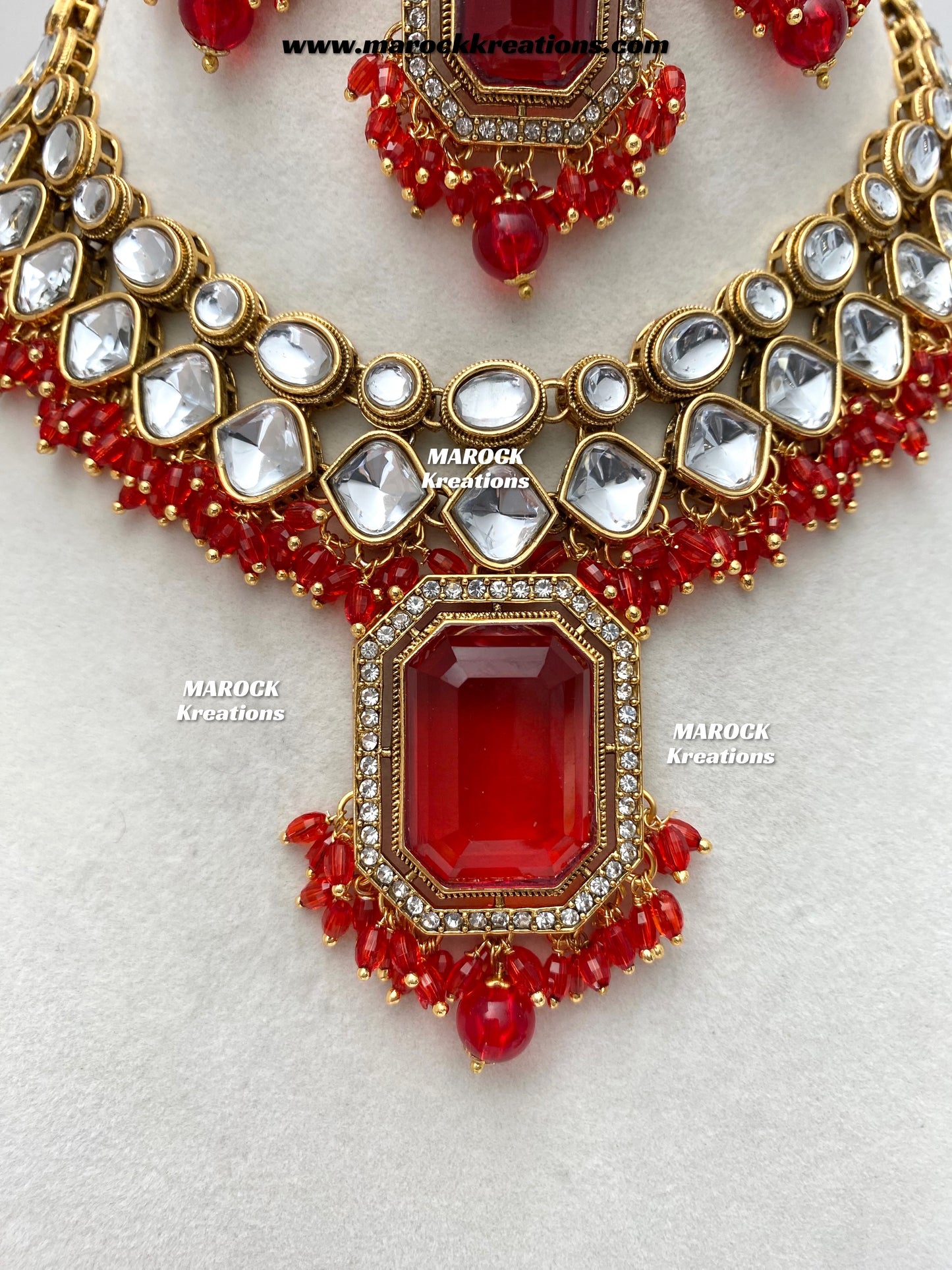 Shabnam Premium Quality Kundan Statement Necklace set