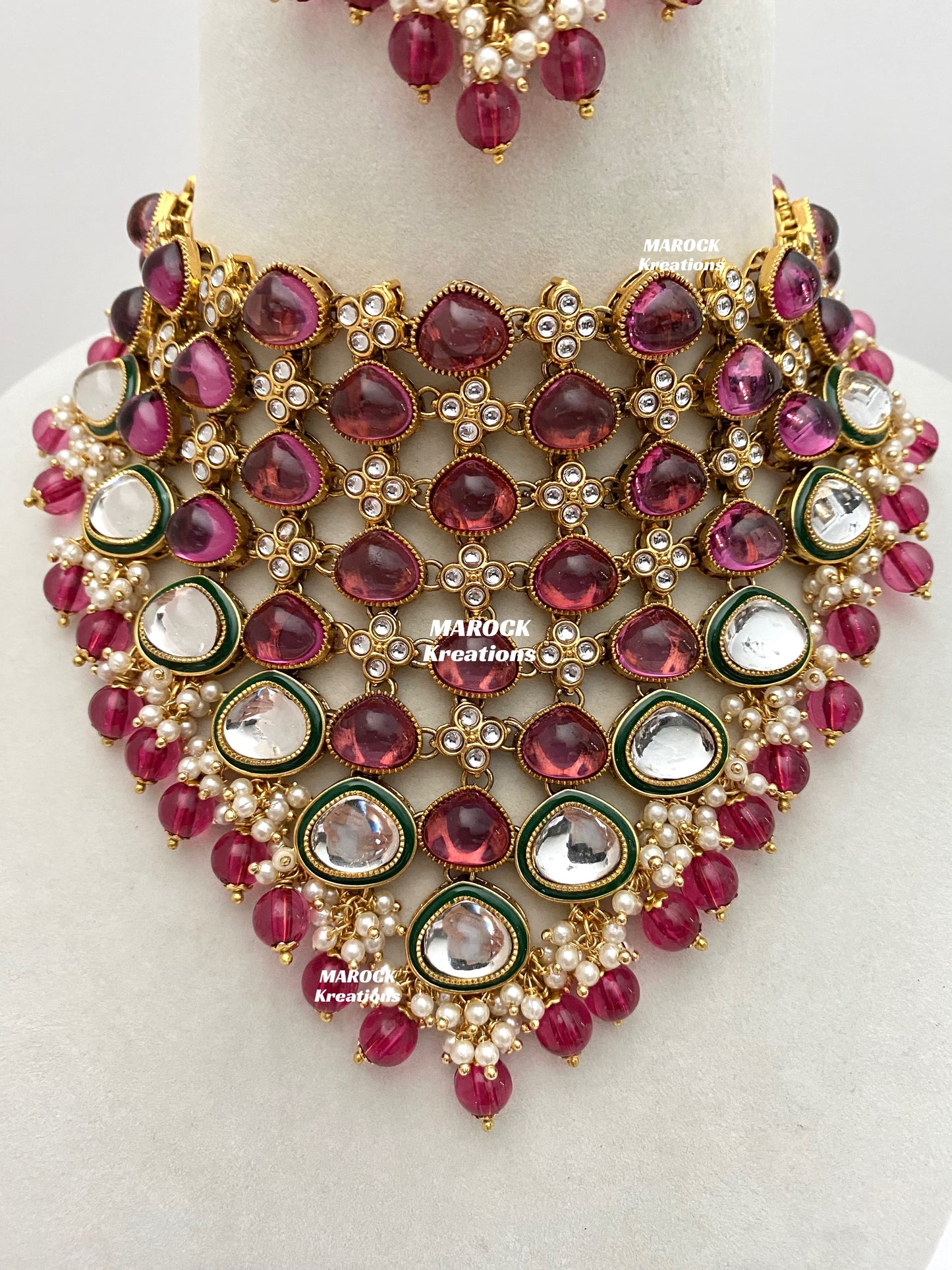 Connie Premium Quality Statement Kundan Necklace/Bridal set