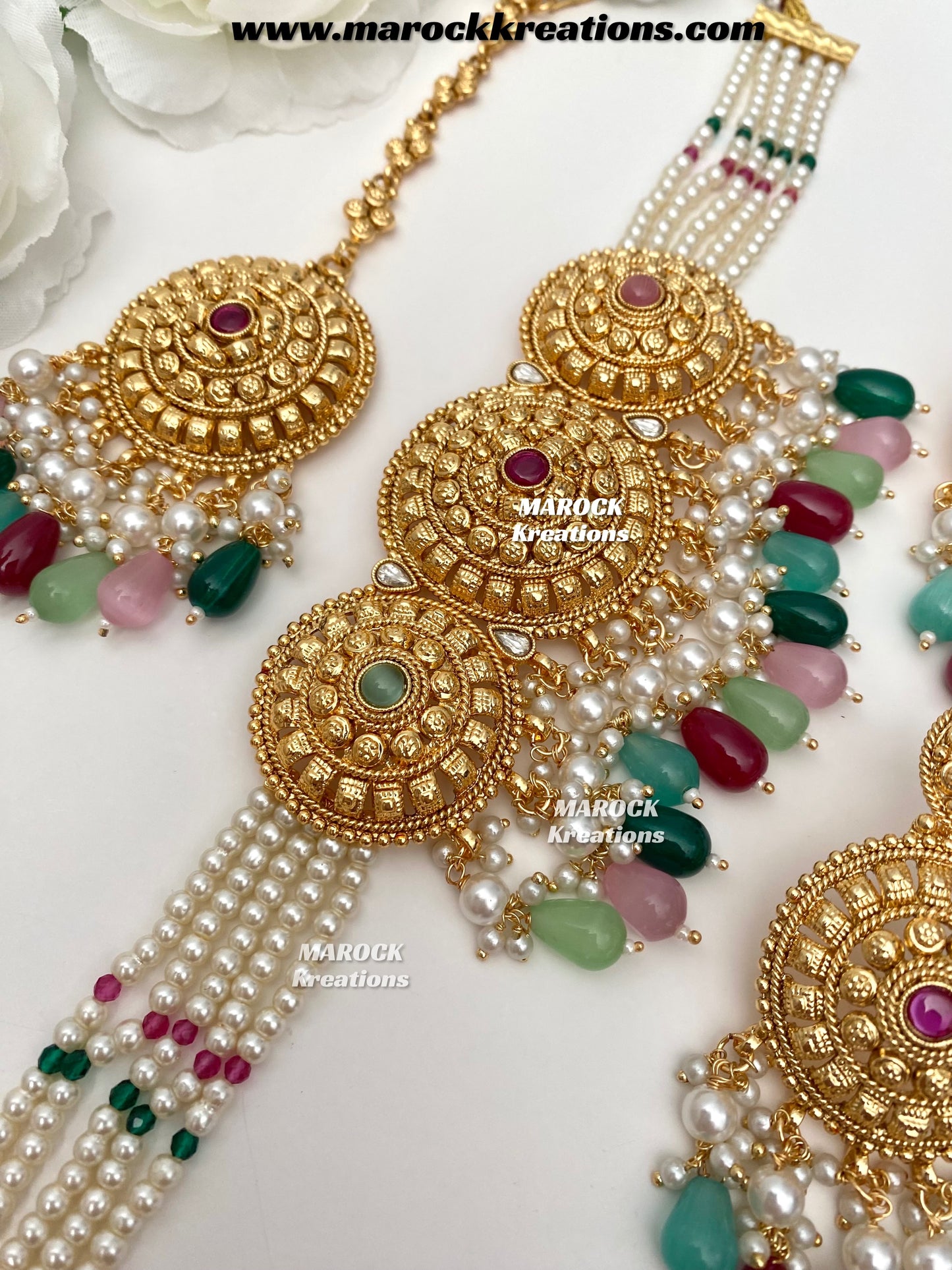Anuja Premium Quality Gold Plated statement choker set