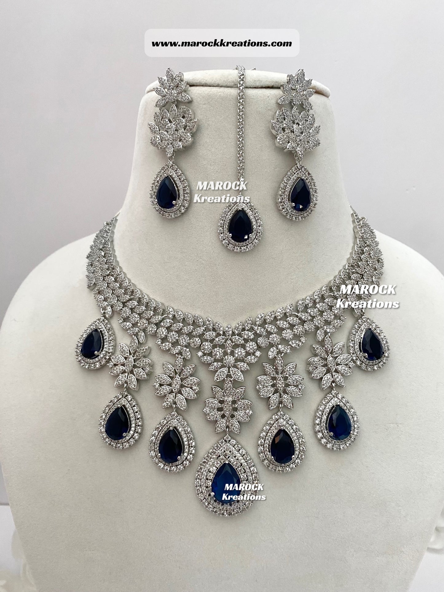 American Diamond Statement Necklace set