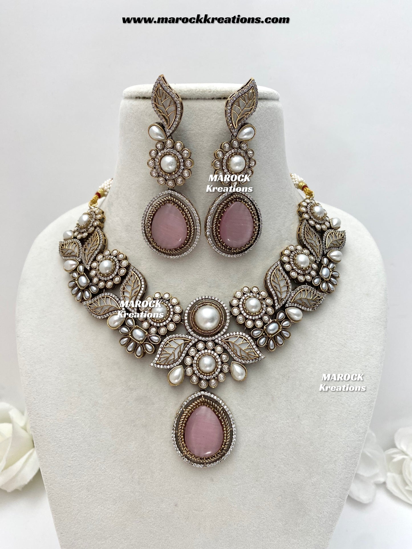 Angela Sabyasachi inspired Premium Quality Moissanite Kundan Necklace set