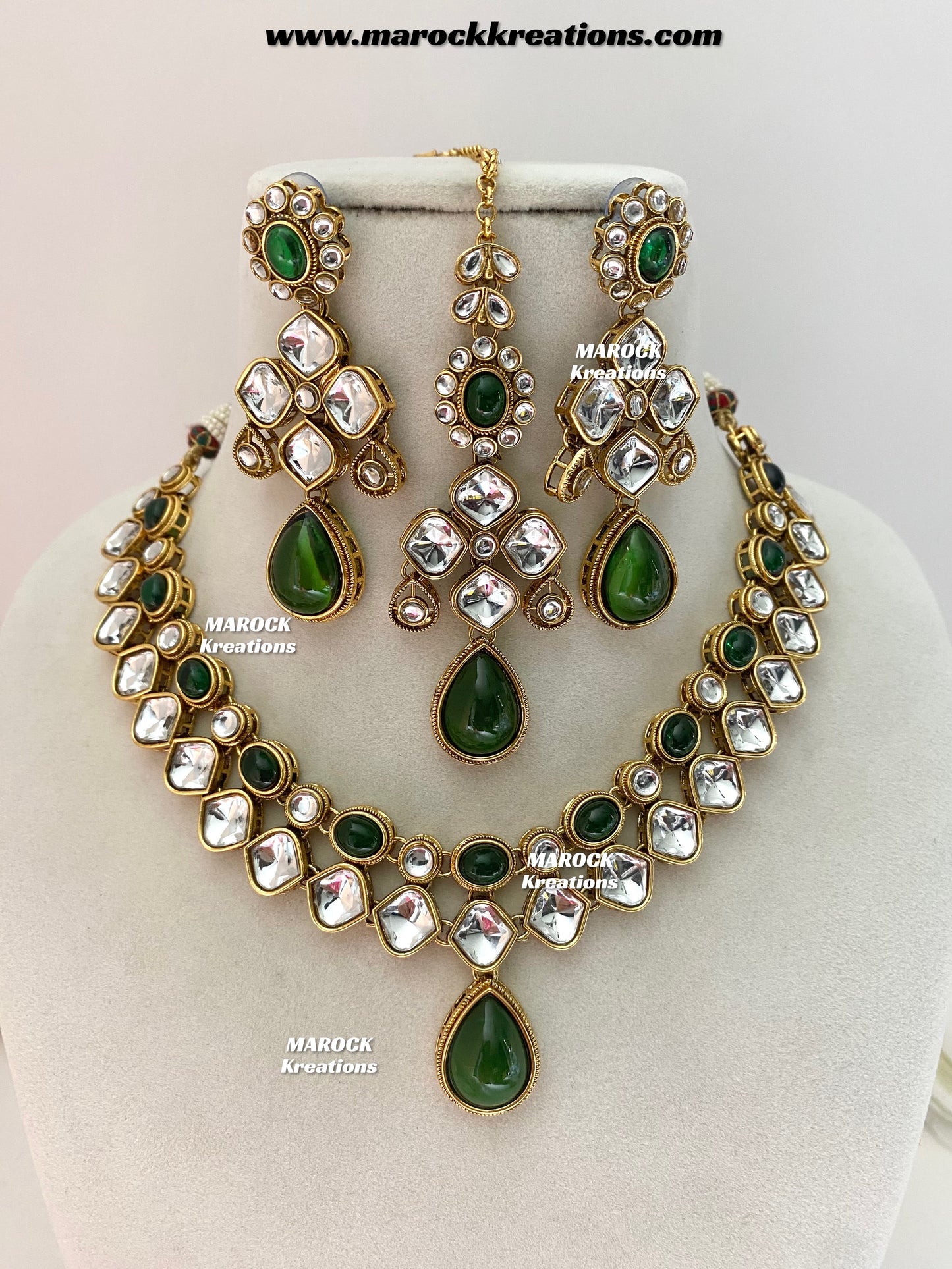 Romana Premium Quality Kundan Statement Necklace set