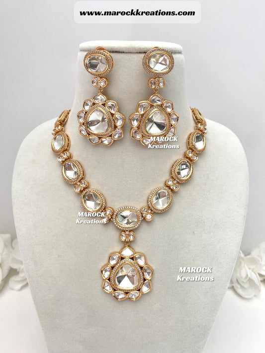 Akira Tyani Inspired Premium Quality gold plated Kundan exclusive Necklace set