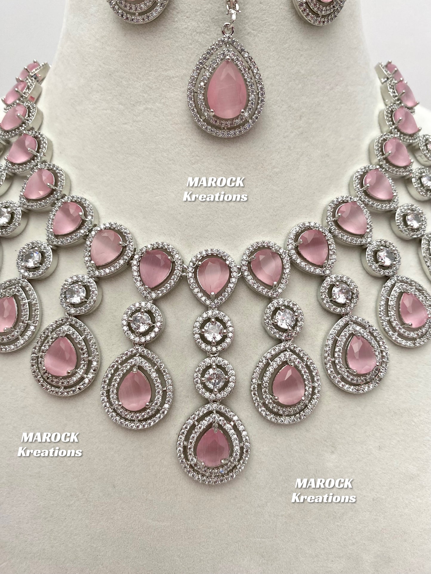 Soha American Diamond Necklace set