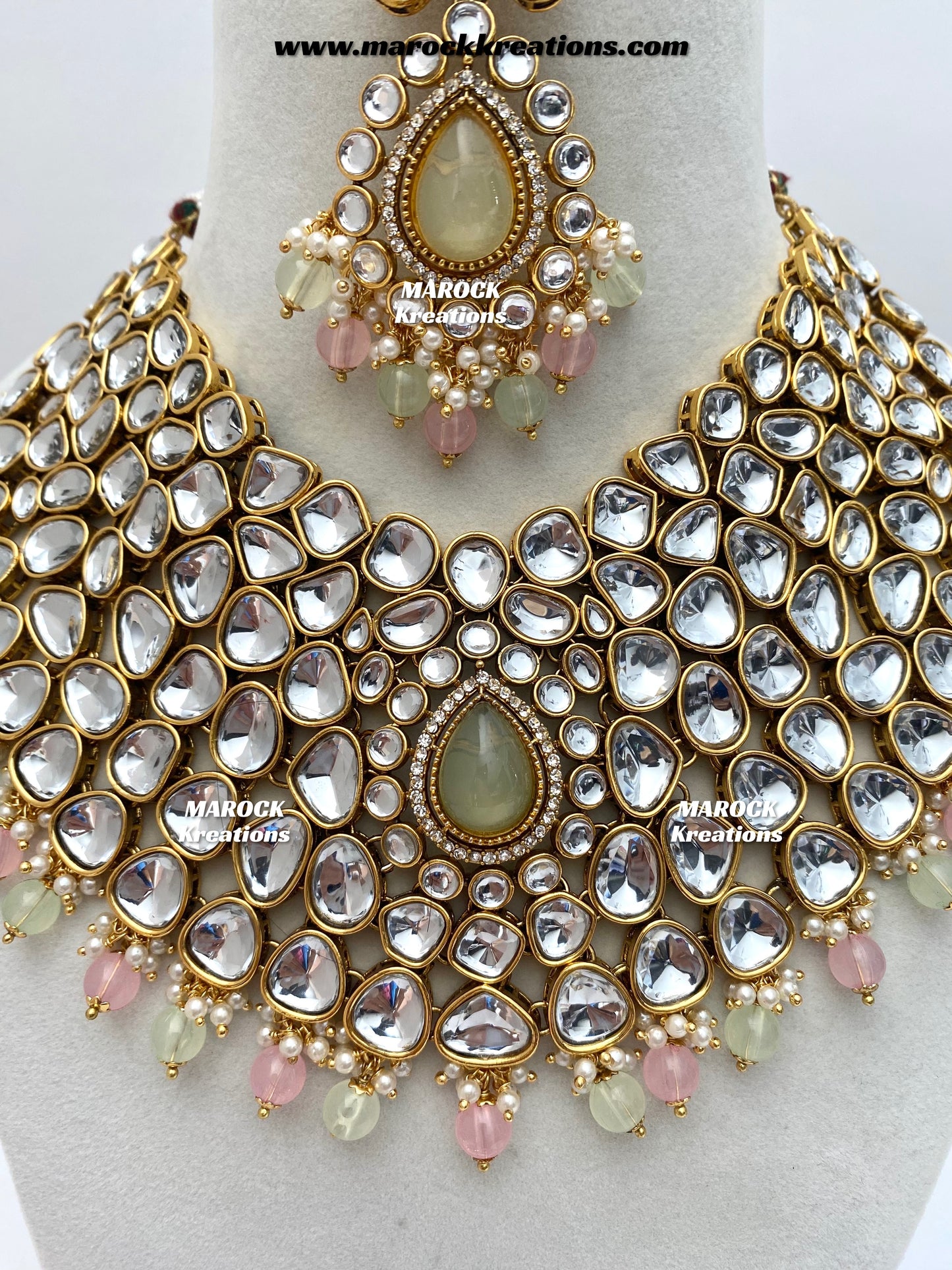 Ruhi Premium Quality Statement Kundan Necklace/Bridal set