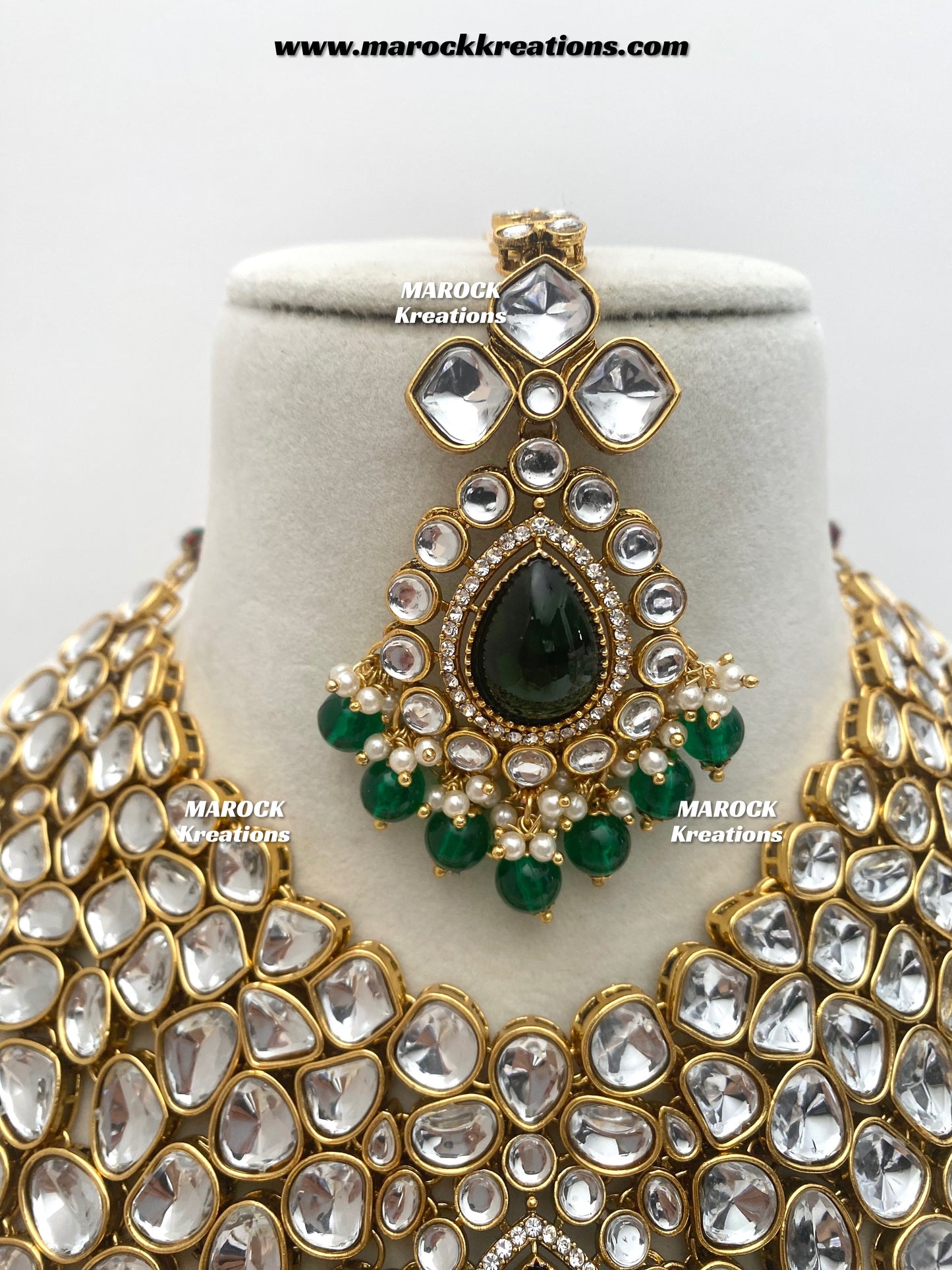 Ruhi Premium Quality Statement Kundan Necklace/Bridal set