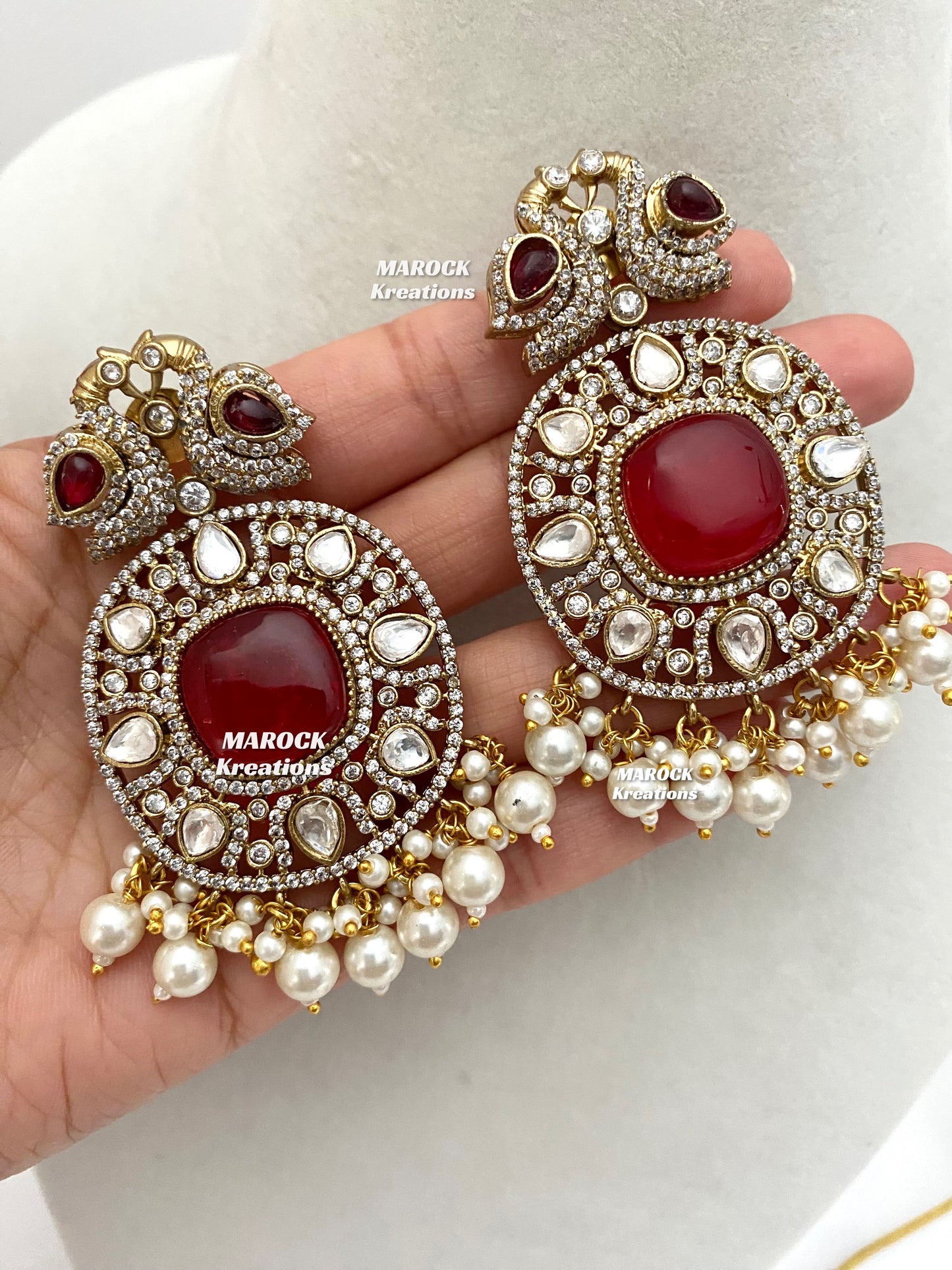 Ravina Tandon Bollywood style Sabyasachi inspired Premium Quality Moissanite Kundan Necklace set