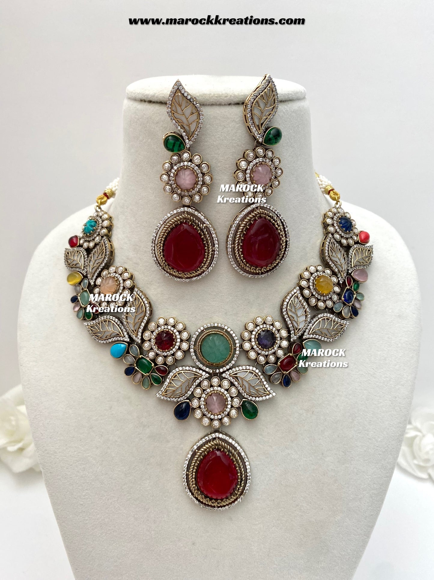 Angela Sabyasachi inspired Premium Quality Moissanite Kundan Necklace set