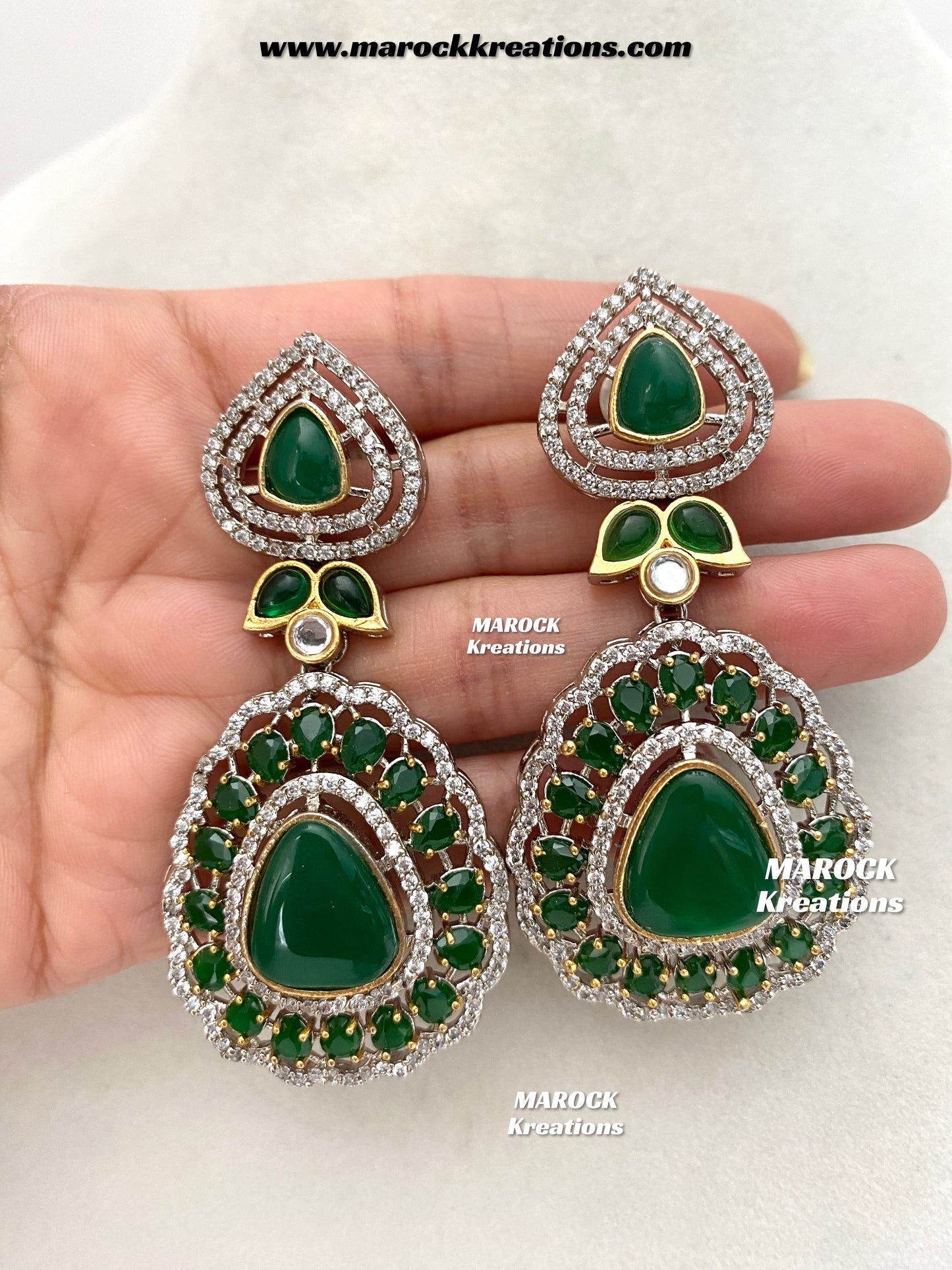 Sasha Premium Quality tyani inspired dual tone Statement necklace set