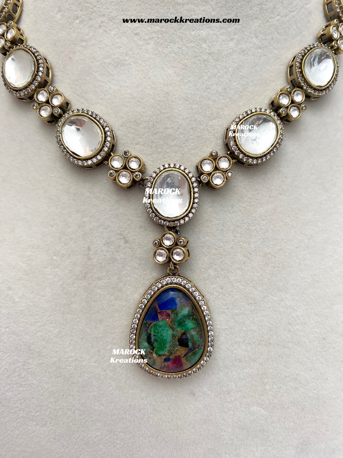 Sanjida Tyani inspired Victorian Kundan Statement Necklace set
