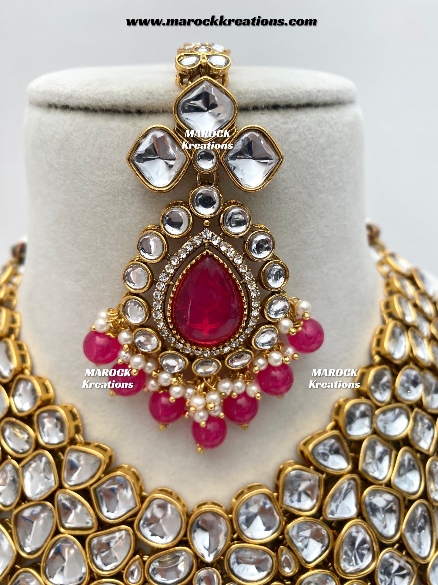 Ruhi Premium Quality Statement Kundan Necklace/Bridal set