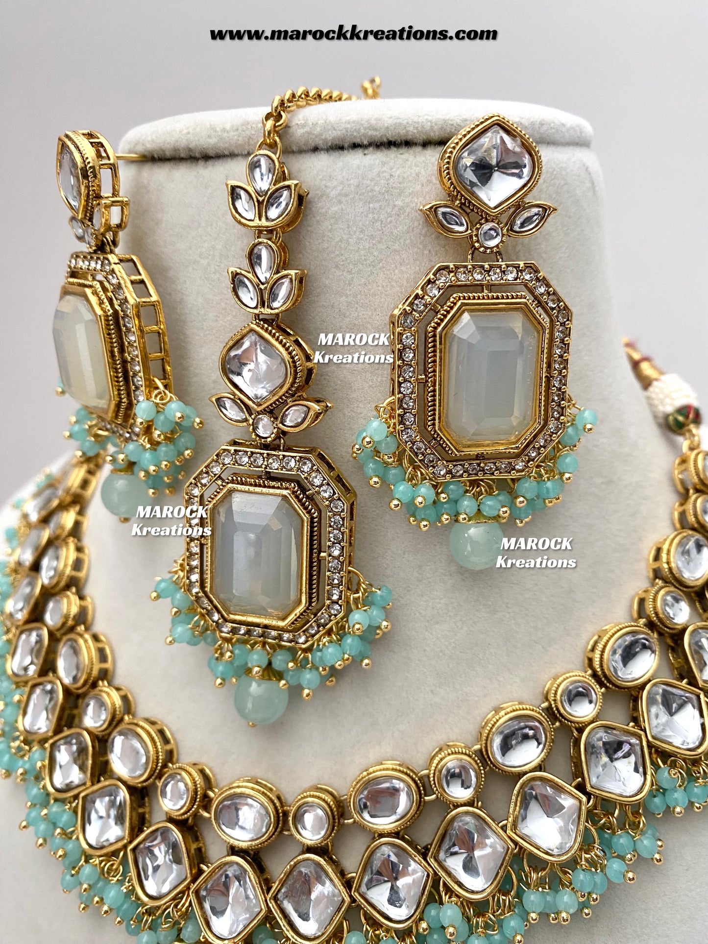 Shabnam Premium Quality Kundan Statement Necklace set